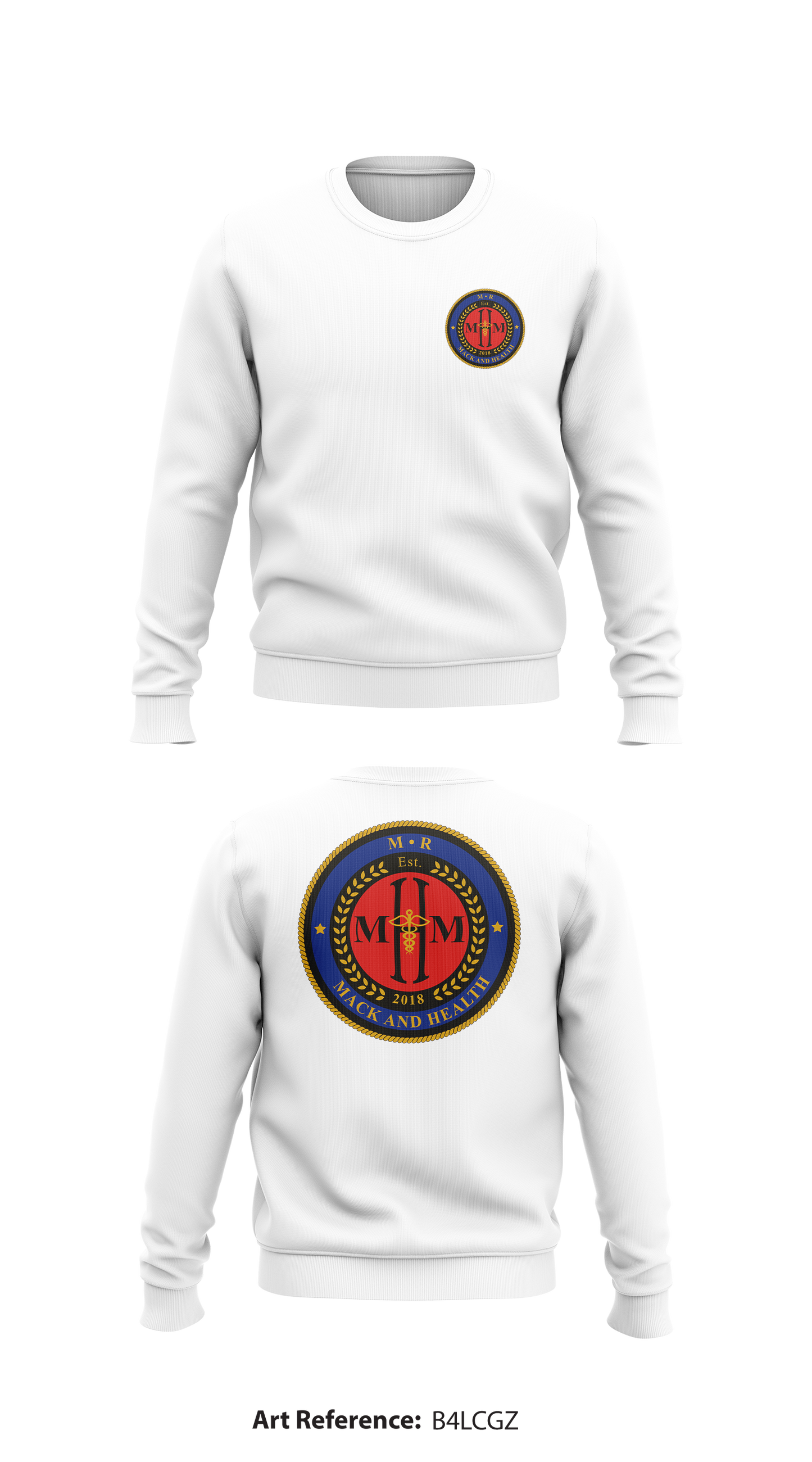 M.R. Mack & Health Store 1 Core Men's Crewneck Performance Sweatshirt - B4LCgZ