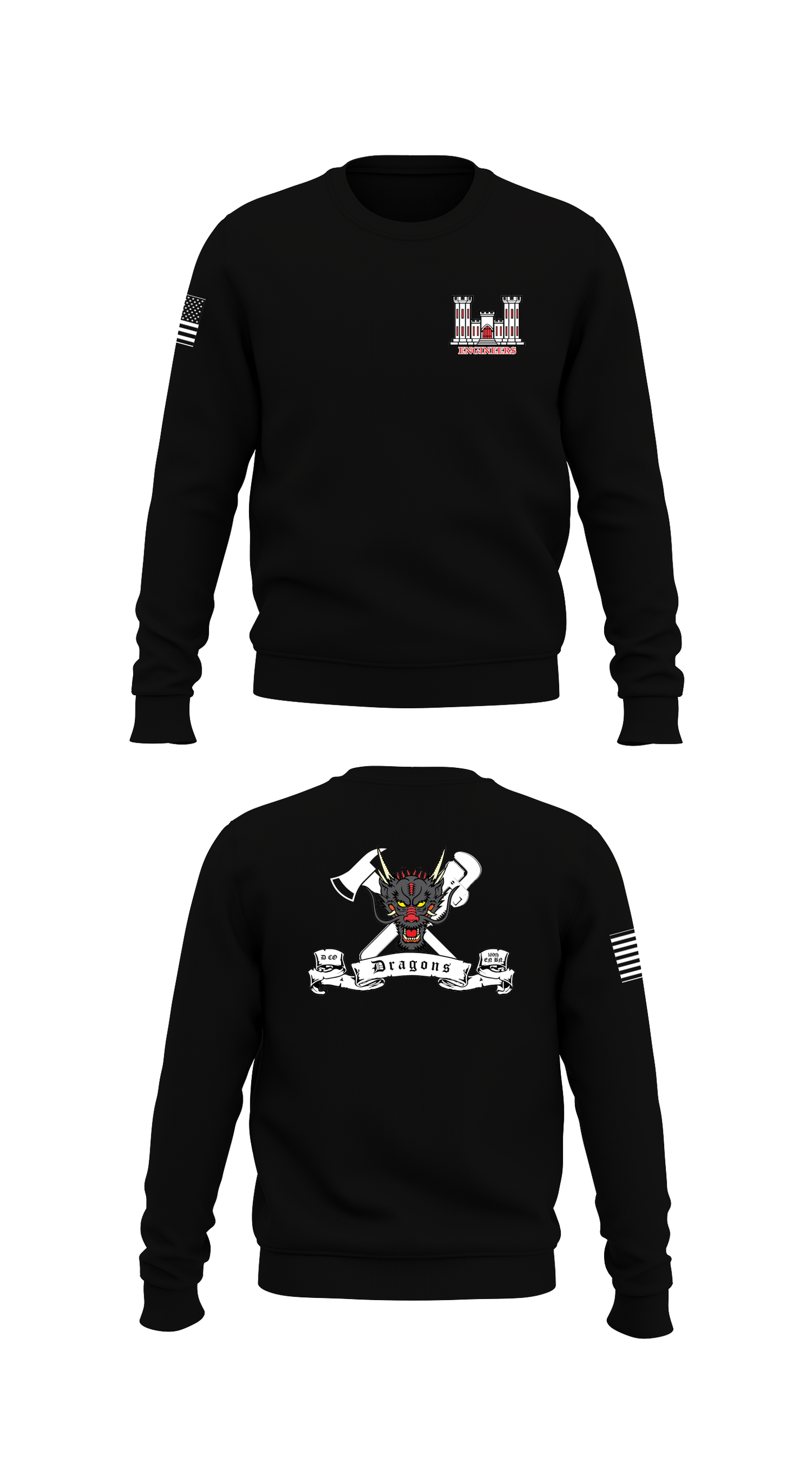 D Co 169th EN BN Store 1 Core Men's Crewneck Performance Sweatshirt - 91877559394