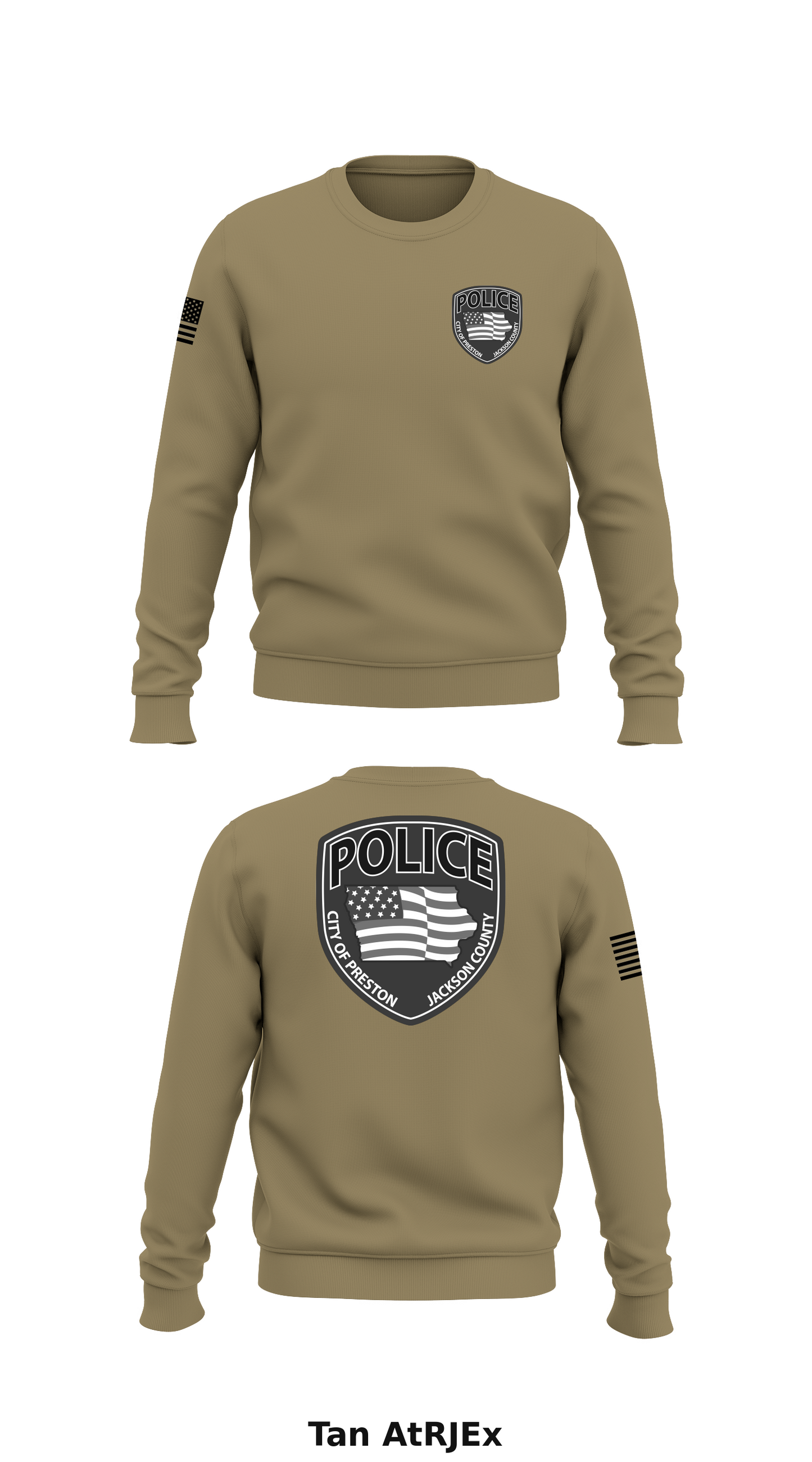 PRESTON POLICE DEPARTMENT Store 1 Core Men's Crewneck Performance Sweatshirt - AtRJEx
