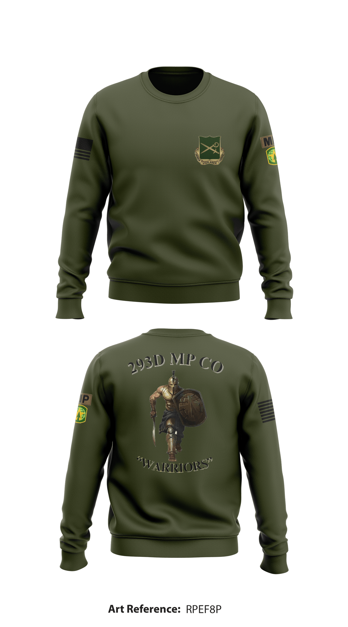 293D Military Store 1 Core Men's Crewneck Performance Sweatshirt - RpEF8P