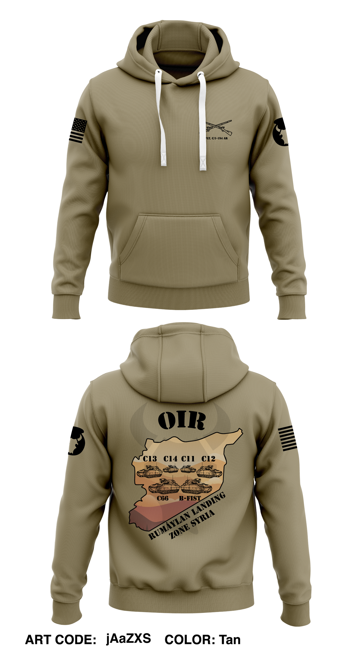 C Co. 1 BN 194 AR Crew Store 1 Core Men's Hooded Performance Sweatshirt - jAaZXS