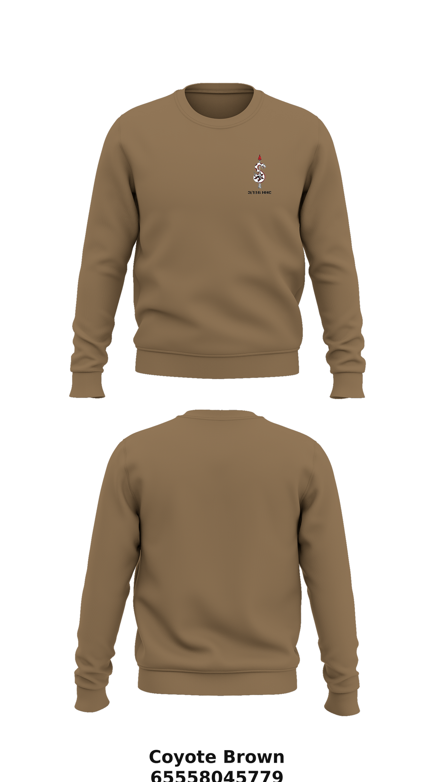 3/116 HHC Store 1 Core Men's Crewneck Performance Sweatshirt - 65558045779