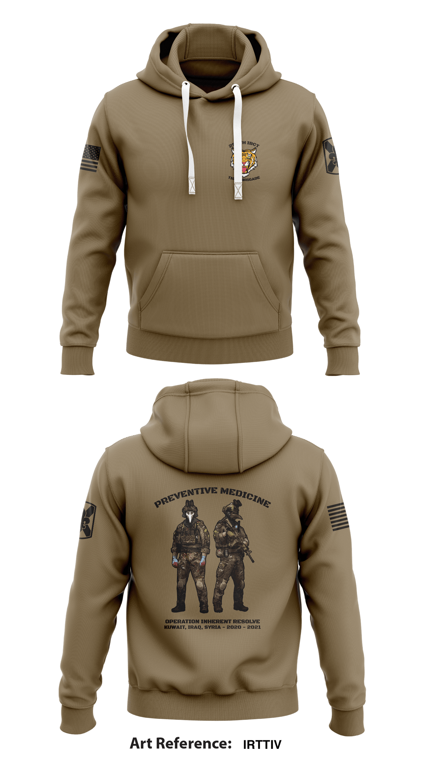 HHC 256th IBCT Store 1 Core Men's Hooded Performance Sweatshirt - iRTTIv