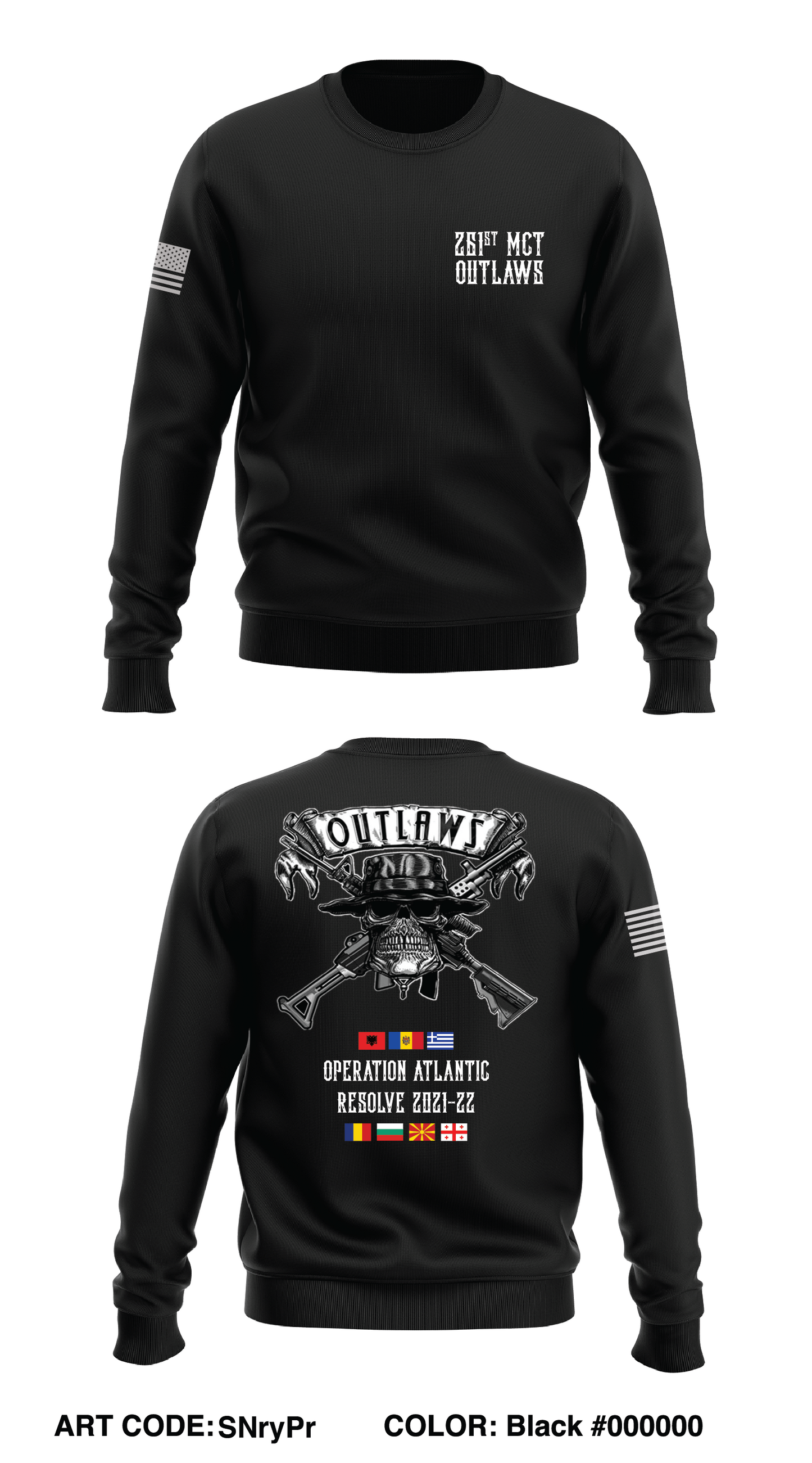 261st MCT OUTLAWS Store 1 Core Men's Crewneck Performance Sweatshirt - SNryPr