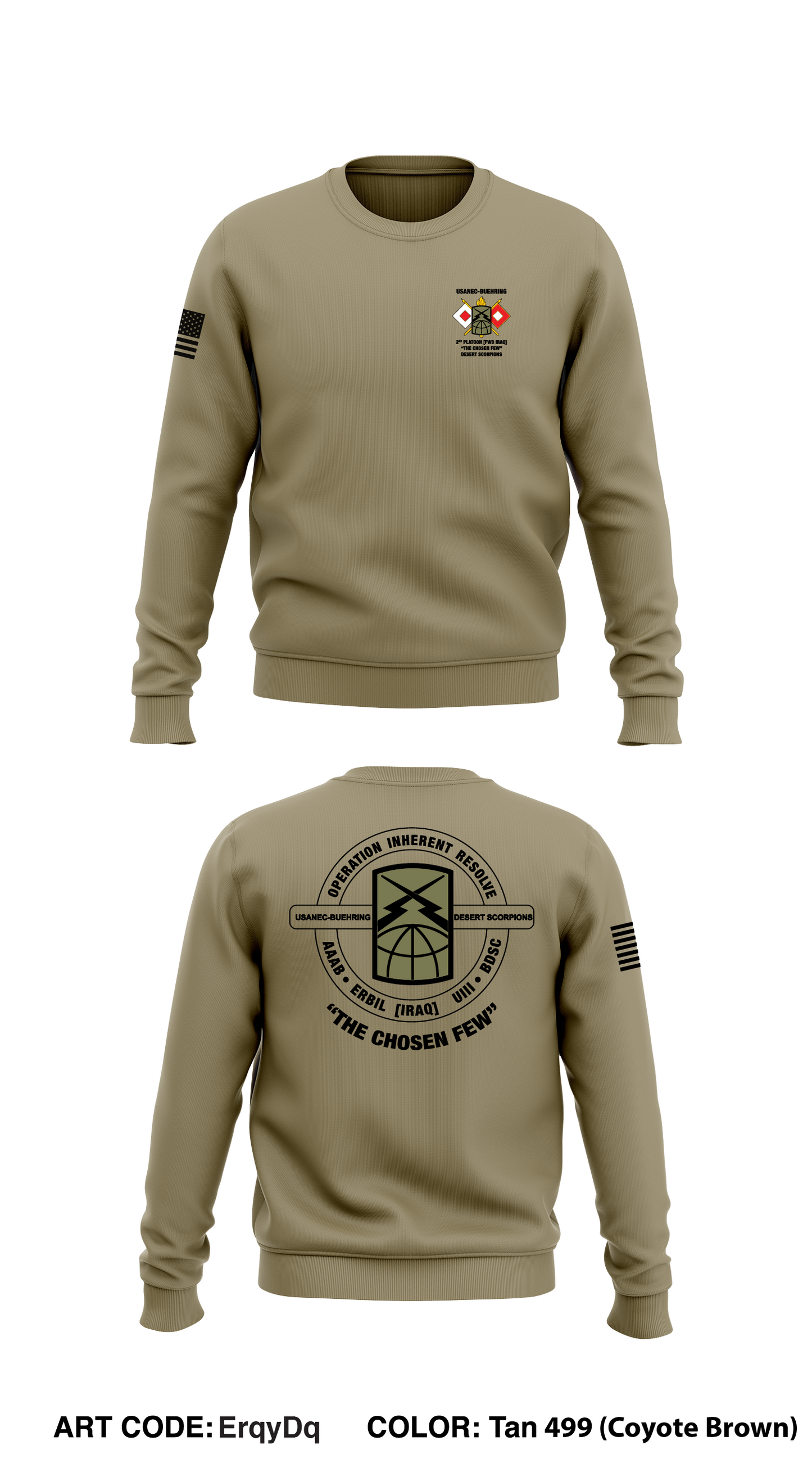 160TH TSB, 54TH SB, USANEC-B 2nd PLT Store 1 Core Men's Crewneck Performance Sweatshirt - ErqyDq
