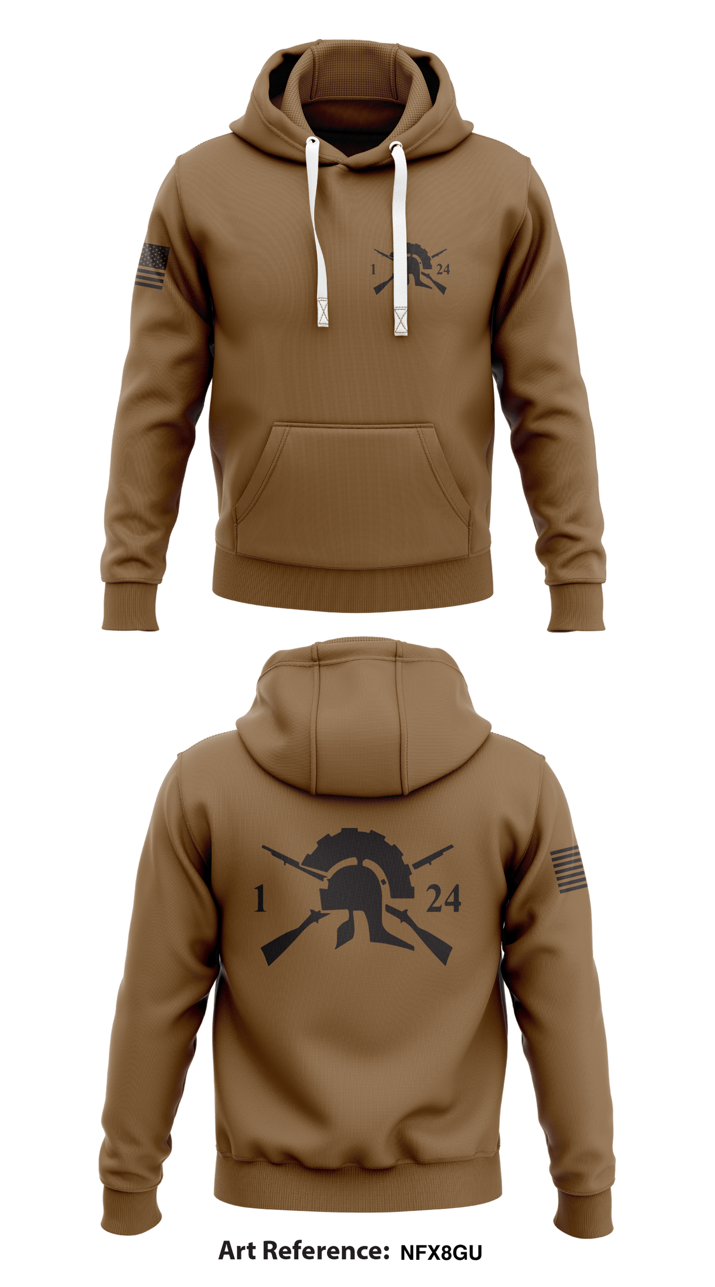 1-24 Infantry battalion Store 1 Core Men's Hooded Performance Sweatshirt - NFX8Gu