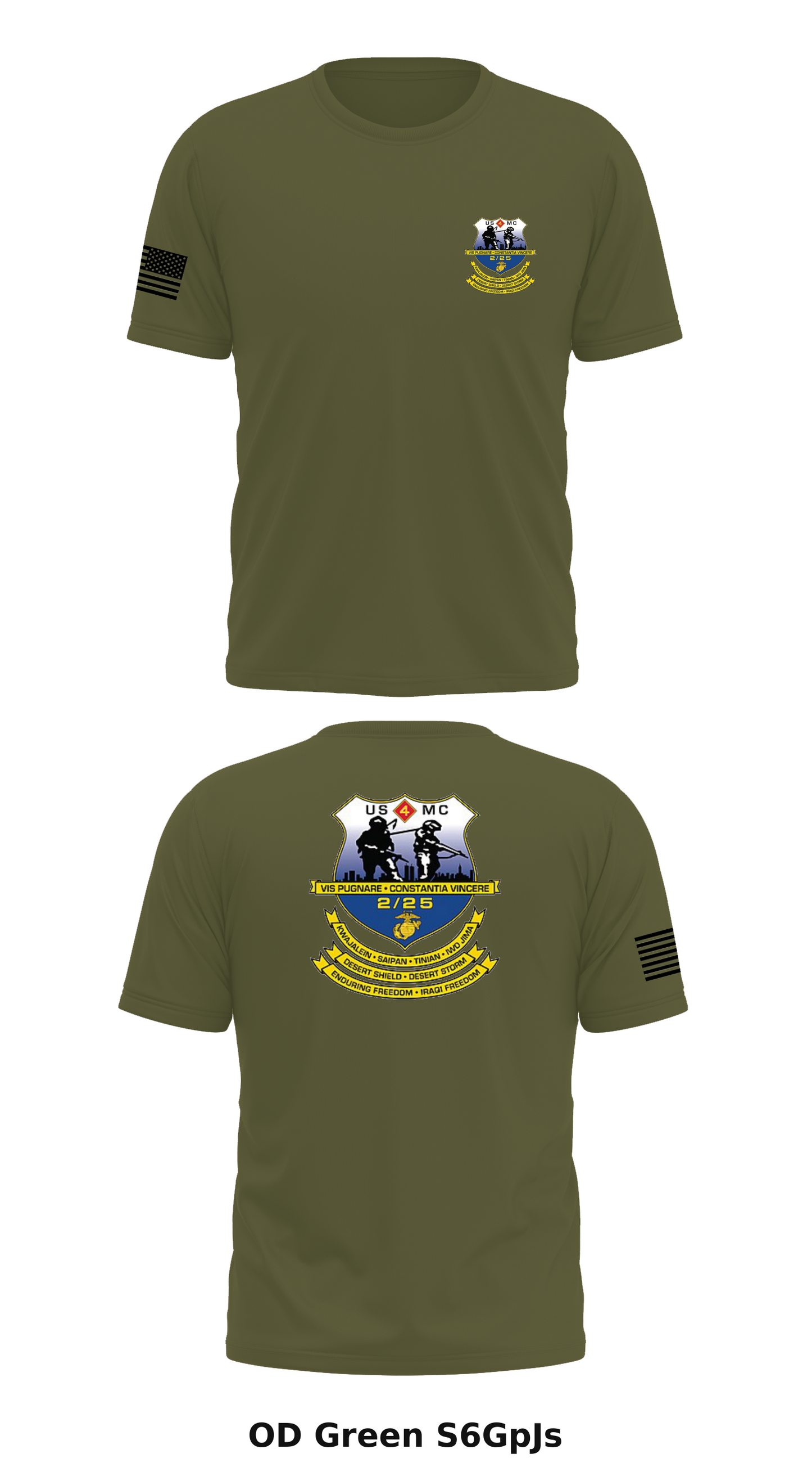 2 BN, 25th Marines Store 1 Core Men's SS Performance Tee - S6GpJs