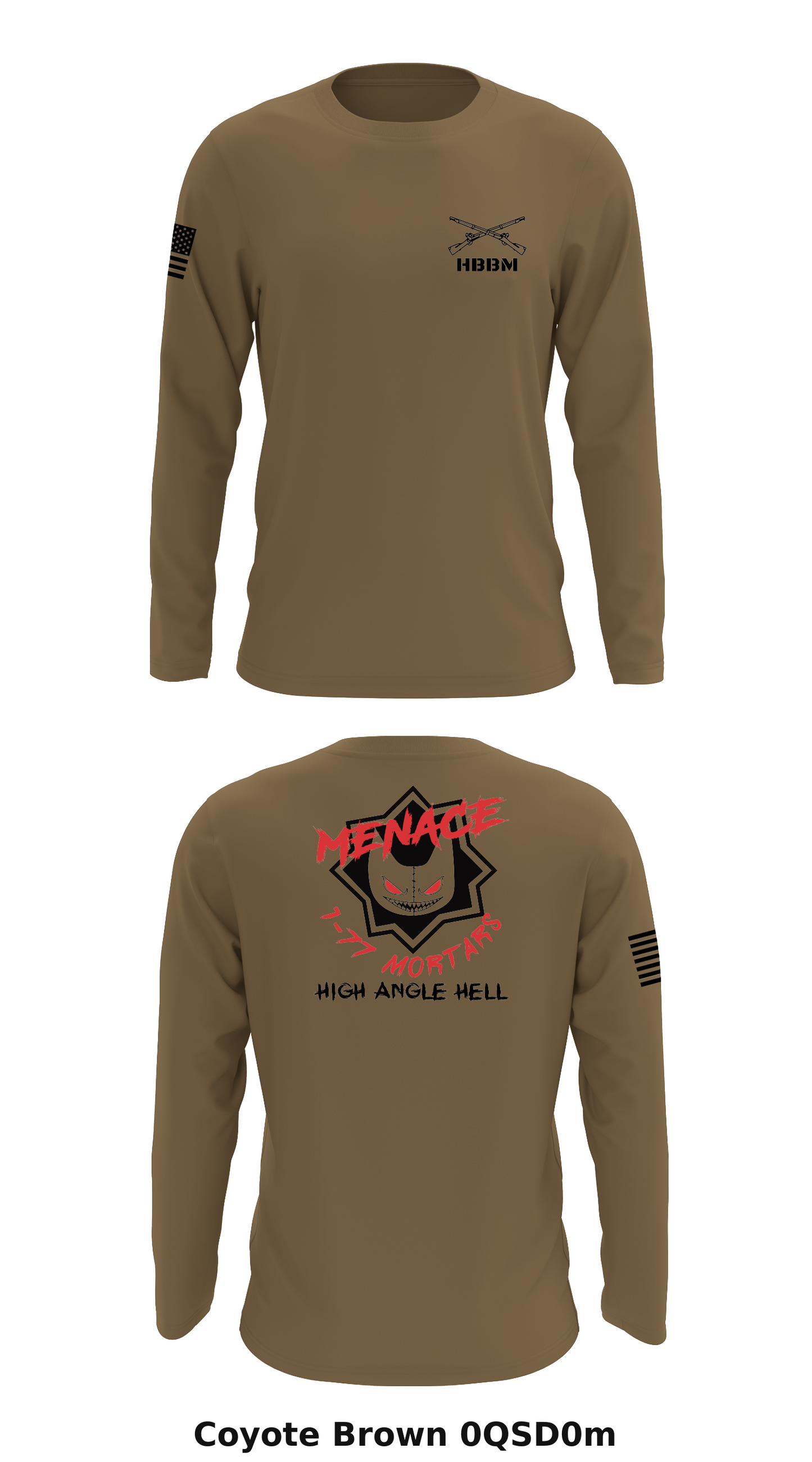 Menace mortar platoon 1-77 AR Store 1 Core Men's LS Performance Tee - 0QSD0m
