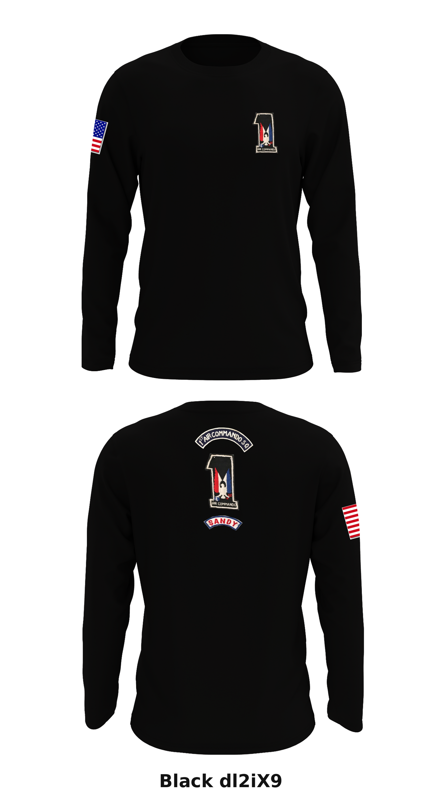 1st Air Commando SQ Store 1 Core Men's LS Performance Tee - dl2iX9