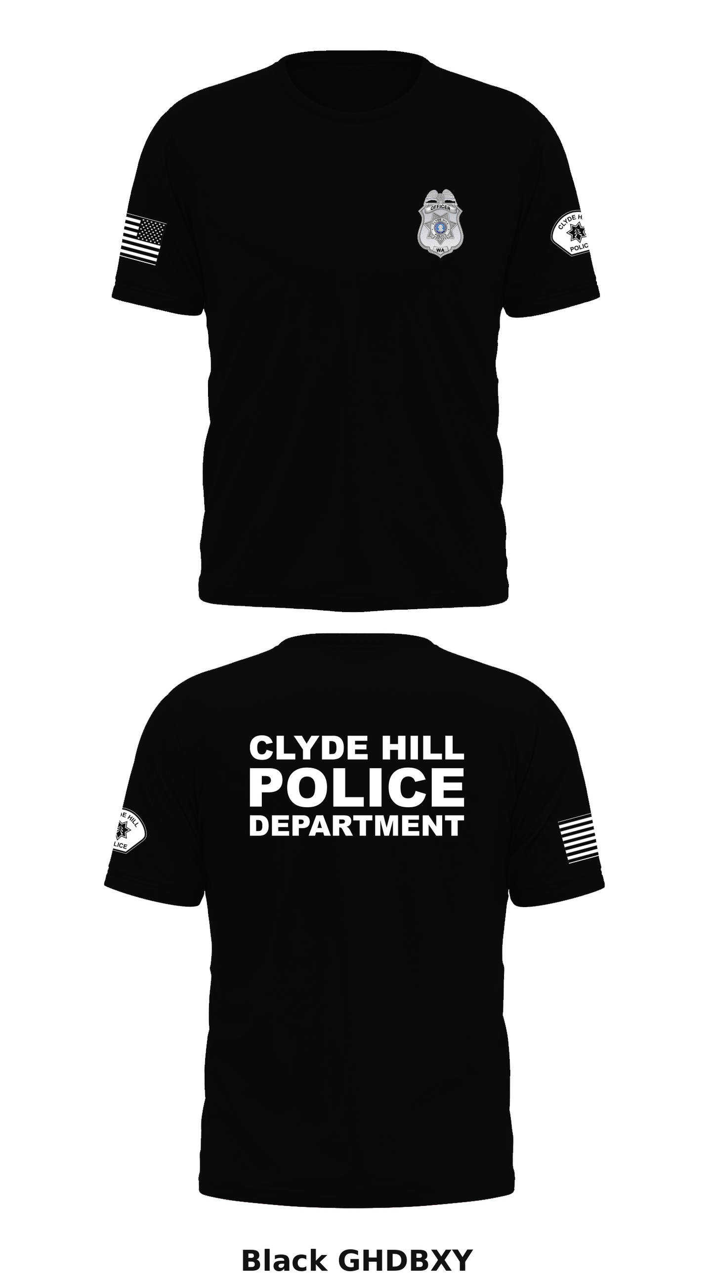 Clyde Hill Police Department Store 1 Core Men's SS Performance Tee - GHDBXY