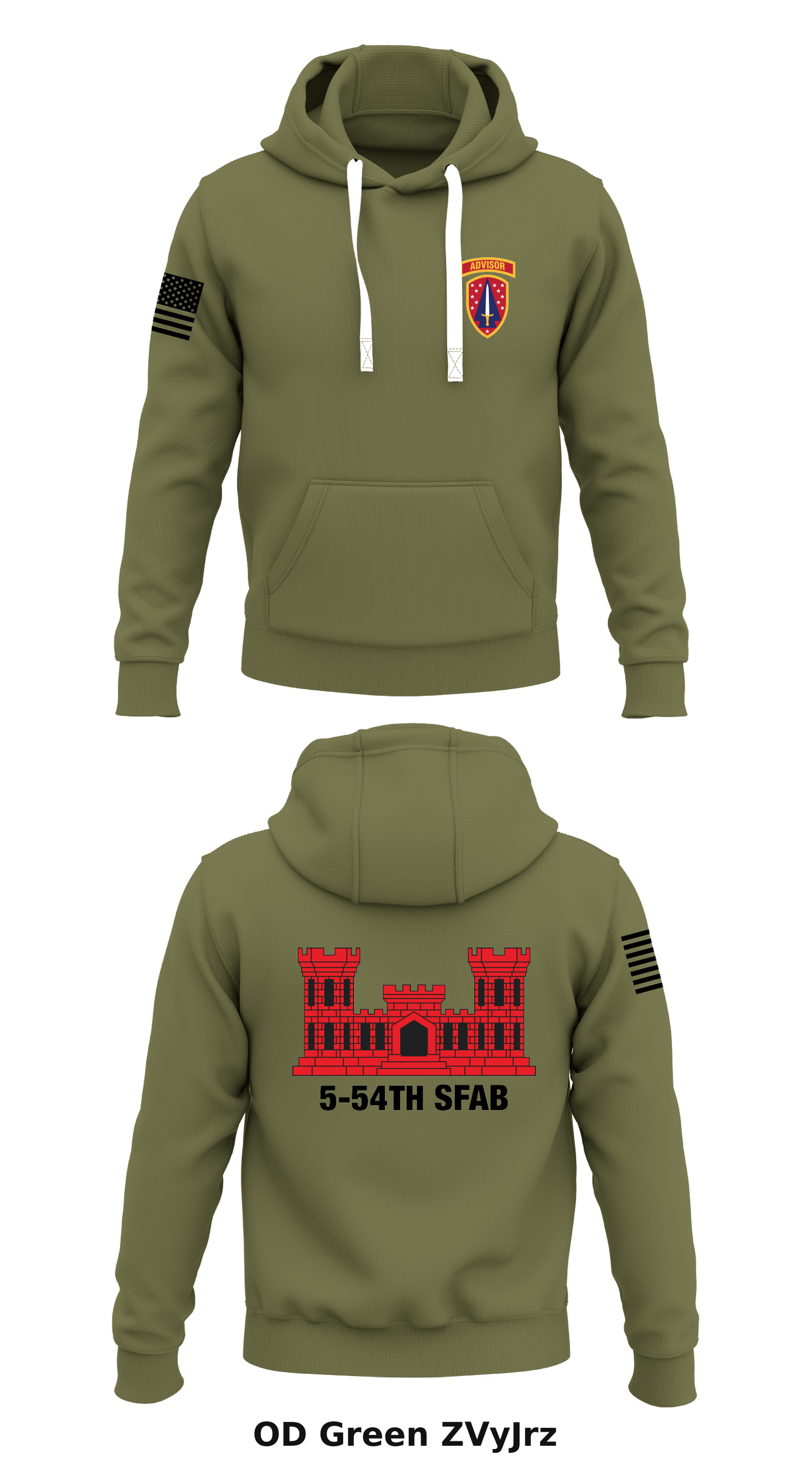5-54th SFAB Store 1 Core Men's Hooded Performance Sweatshirt - ZVyJrz