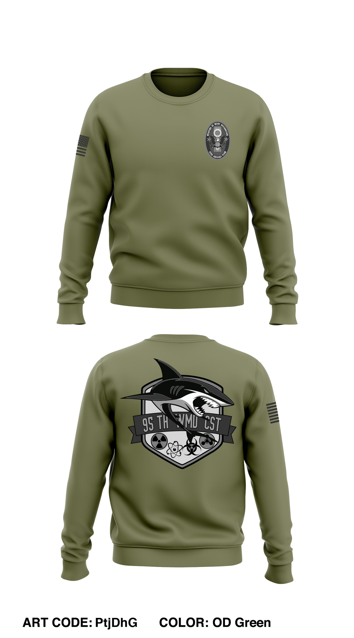 95th WMD CST Store 1 Core Men's Crewneck Performance Sweatshirt - PtjDhG
