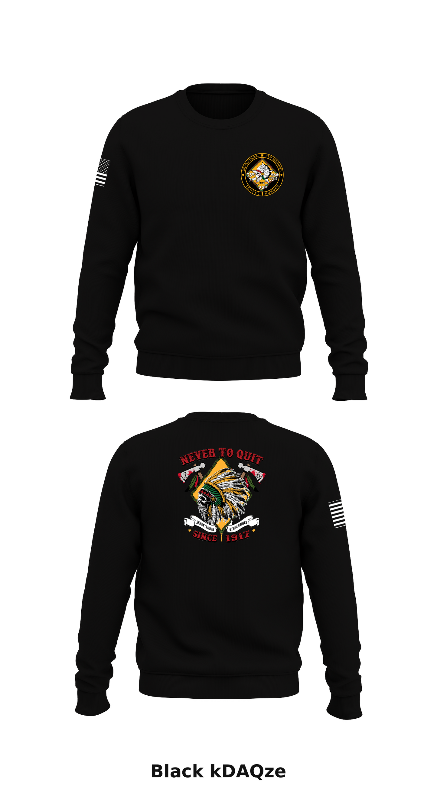 2nd MAR 6th DIV, Echo Co Store 1 Core Men's Crewneck Performance Sweatshirt - kDAQze