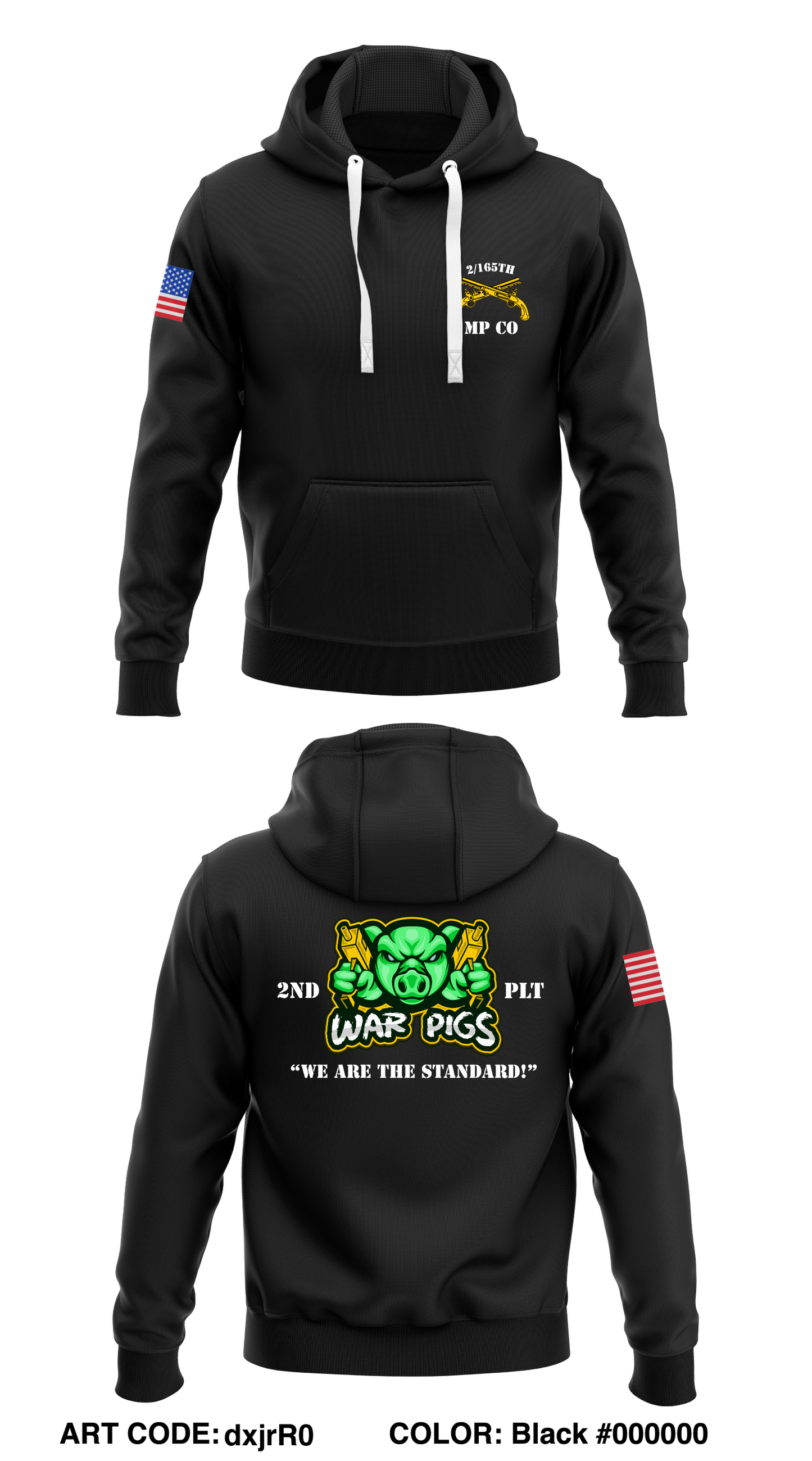 2/165th MP CO Store 1 Core Men's Hooded Performance Sweatshirt - dxjrR0