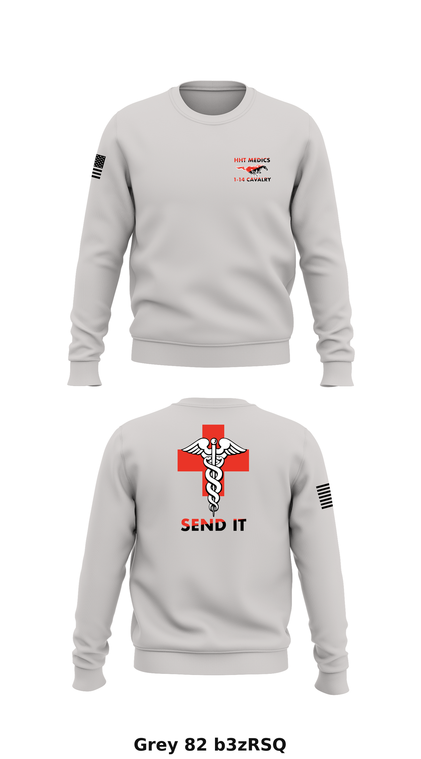 HHT MEDICS 1-14 CAVALRY Store 1 Core Men's Crewneck Performance Sweatshirt - b3zRSQ
