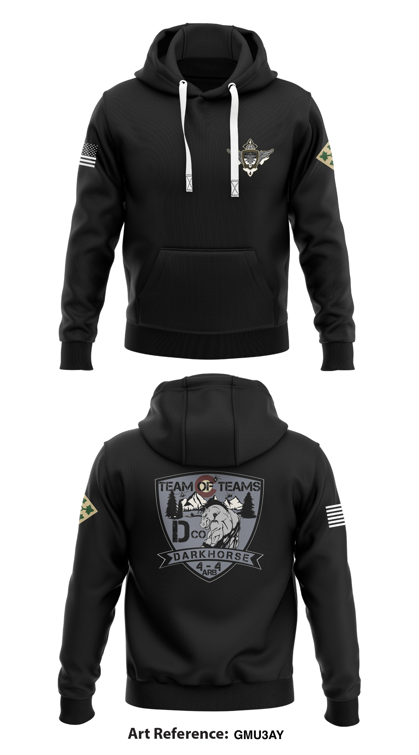 Delta Company 4-4ARB Store 1 Core Men's Hooded Performance Sweatshirt - gmu3Ay