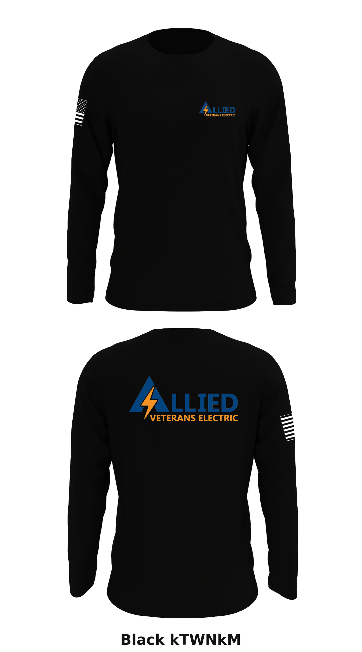 Allied veterans electric Store 1 Core Men's LS Performance Tee - kTWNkM