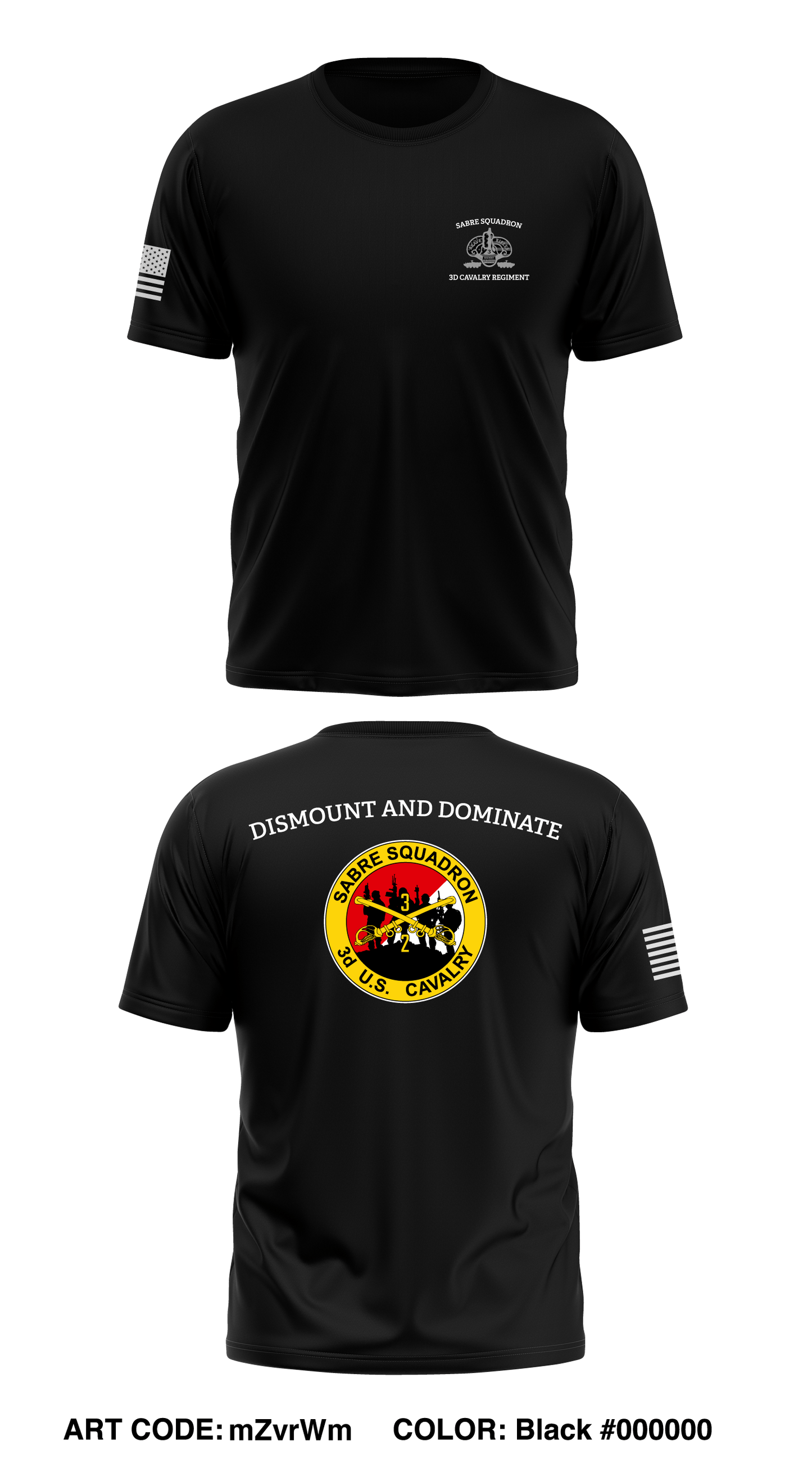 Sabre Squadron, 3d Cavalry Regiment Store 1 Core Men's SS Performance Tee - mZvrWm