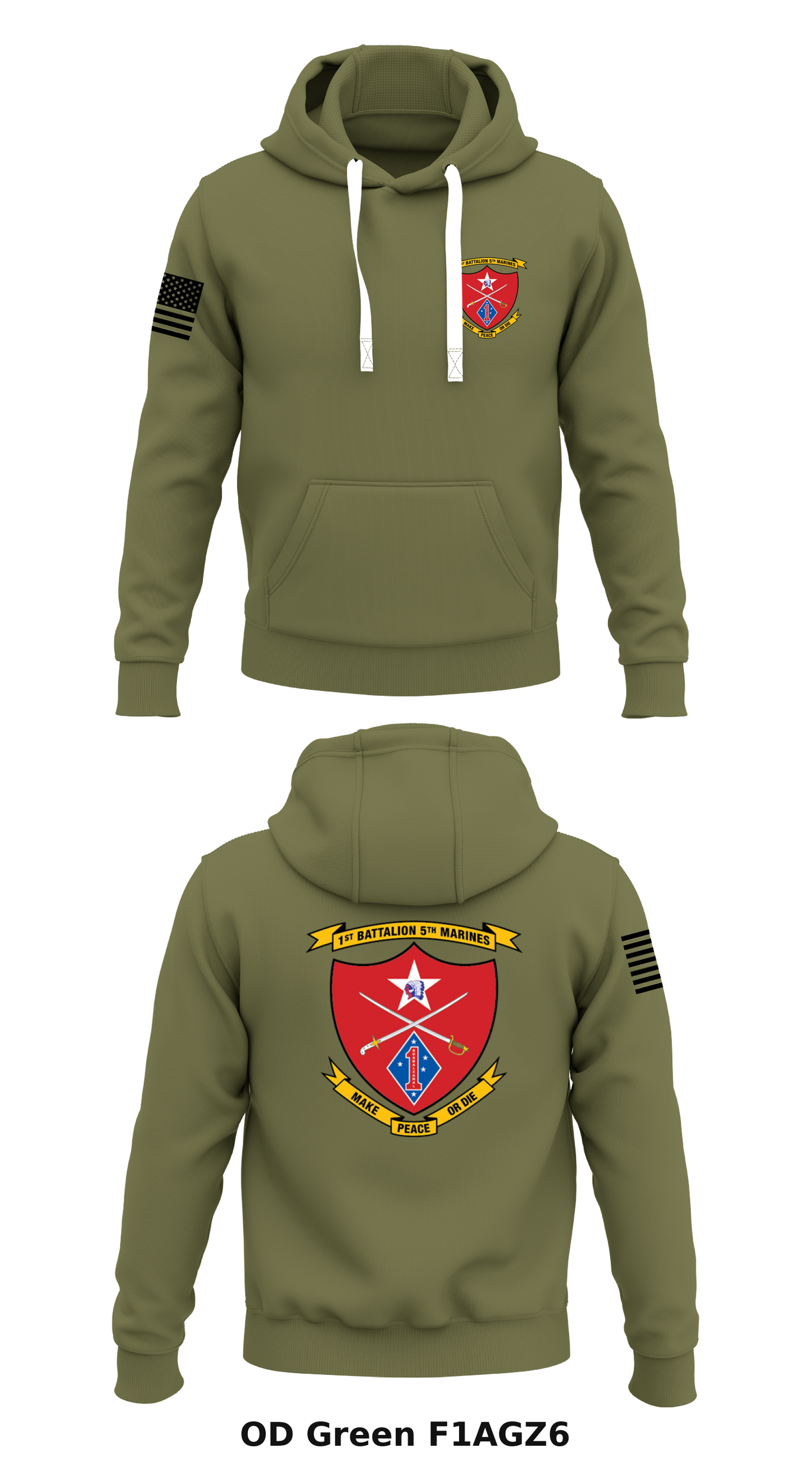 V1/5 Cherokee Company 3rd Platoon Store 1 Core Men's Hooded Performance Sweatshirt - F1AGZ6