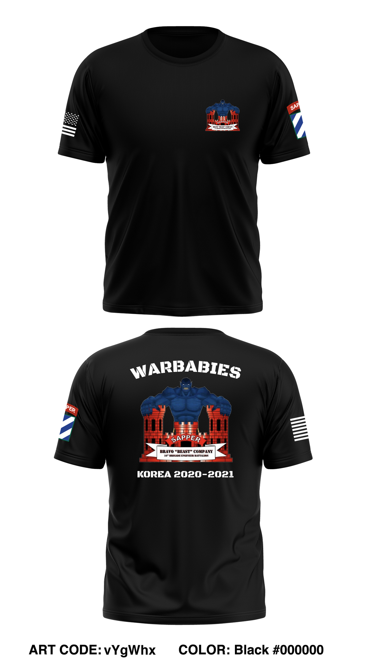 B CO 10 BEB 1ABCT 3ID Store 1 Core Men's SS Performance Tee - vYgWhx