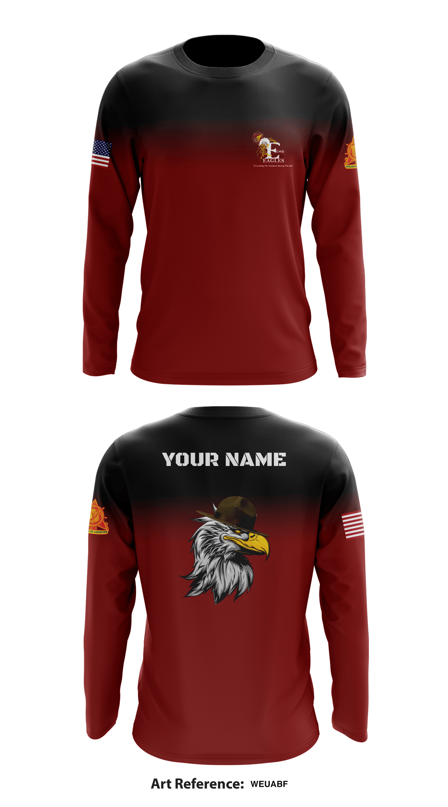 Echo Company, 266th QM BN Store 1 Core Men's LS Performance Tee - weuAbf