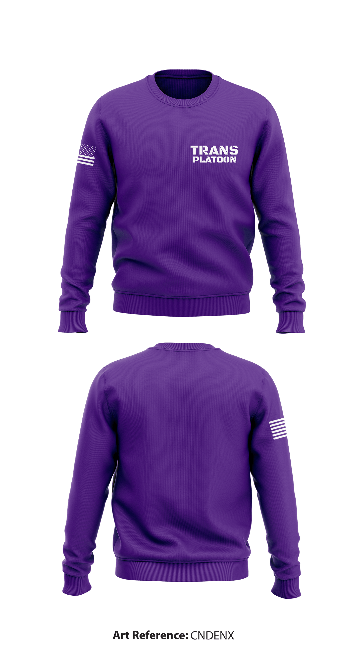 TRANS PLATOON Store 1 Core Men's Crewneck Performance Sweatshirt - cndEnx