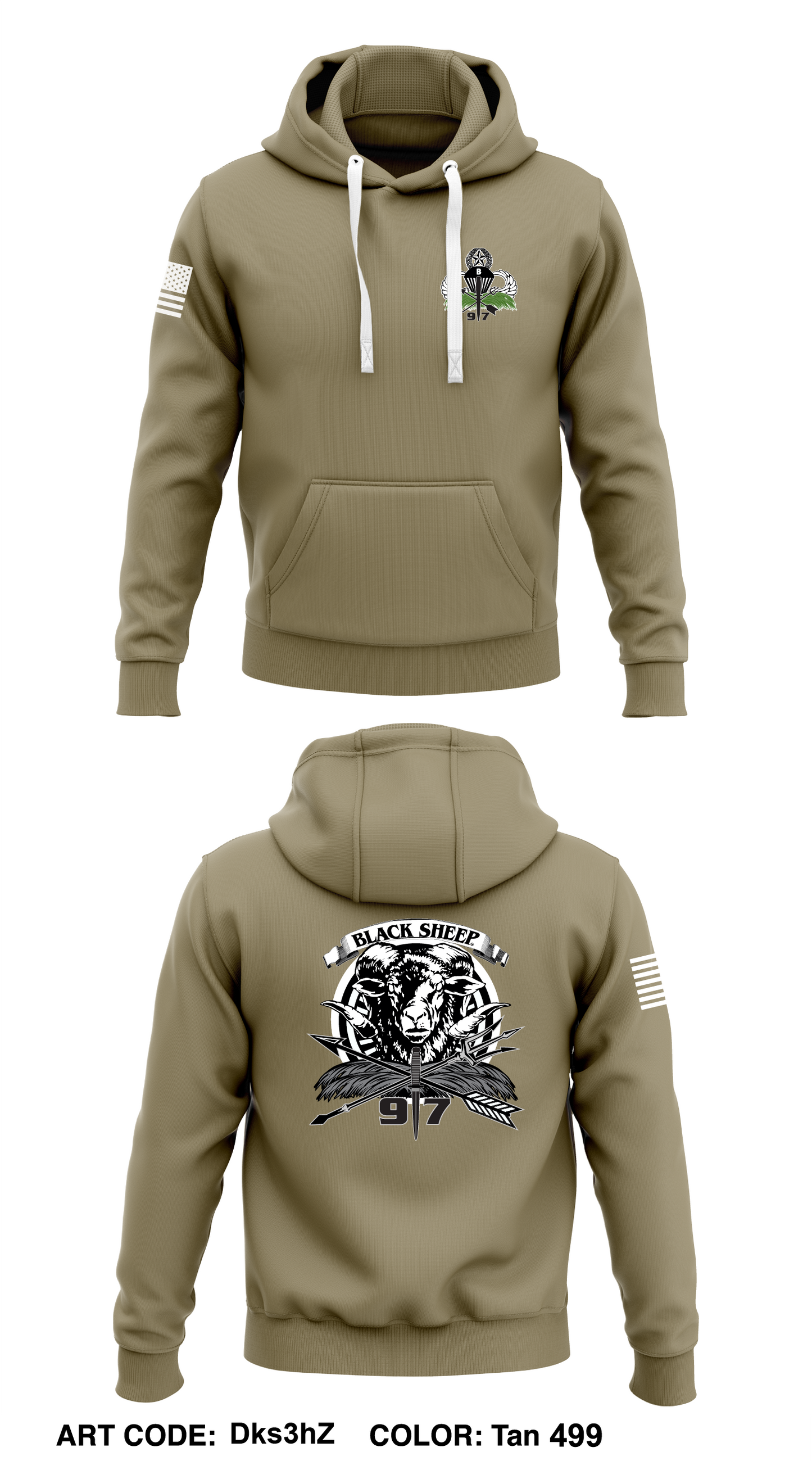 B/97th Civil Affairs Battalion Store 1 Core Men's Hooded Performance Sweatshirt - Dks3hZ