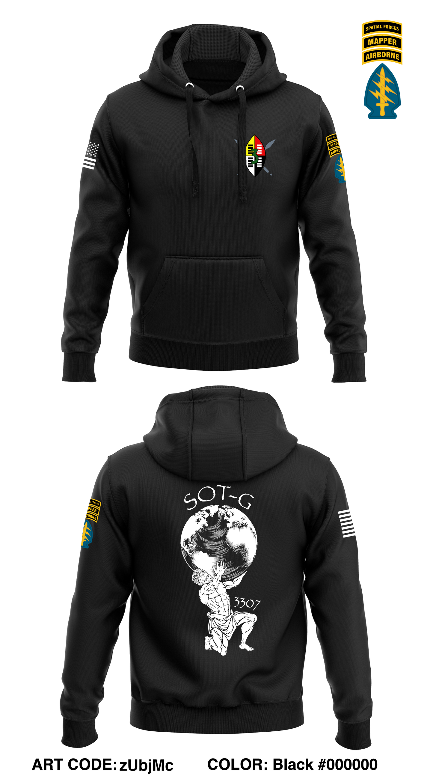 GEOINT, MID, 3/3 SFG (A) Store 1 Core Men's Hooded Performance Sweatshirt - zUbjMc