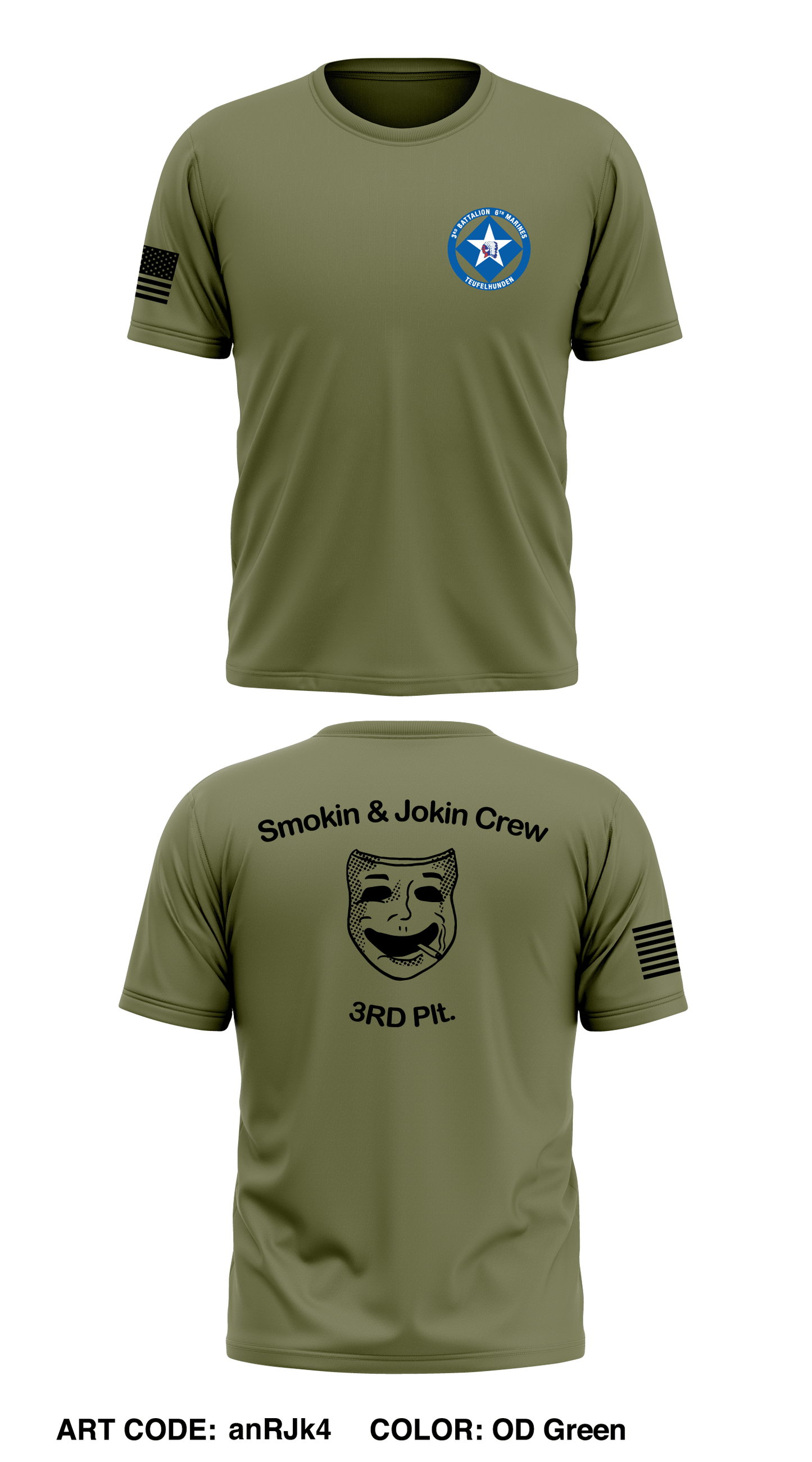 3rd Platoon, Kilo Company, 3rd Battalion 6th Marines Store 1 Core Men's SS Performance Tee - anRJk4