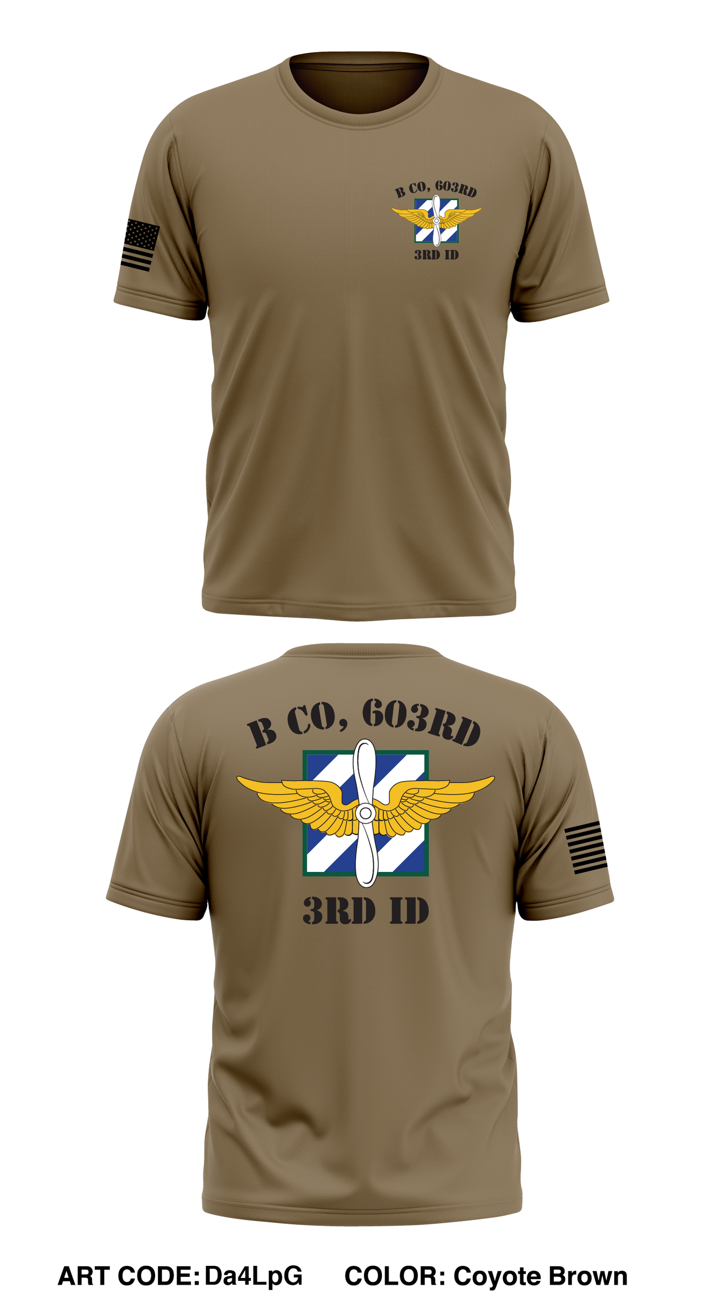 B Co, 603rd, 3rd ID Store 1 Core Men's SS Performance Tee - Da4LpG