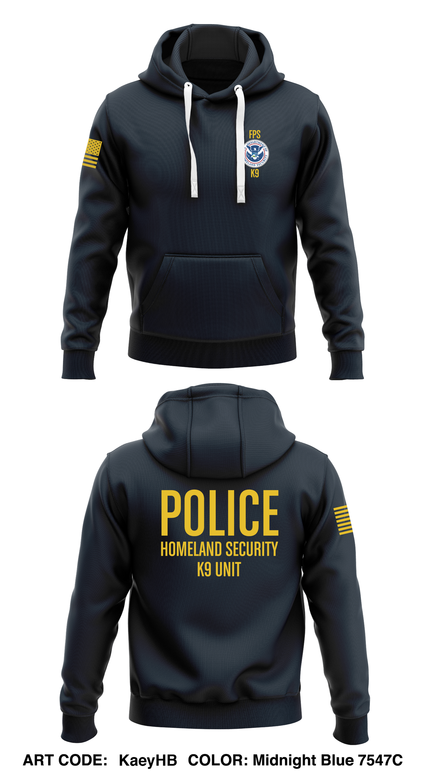 FPS K9 Store 1 Core Men's Hooded Performance Sweatshirt - KaeyHB