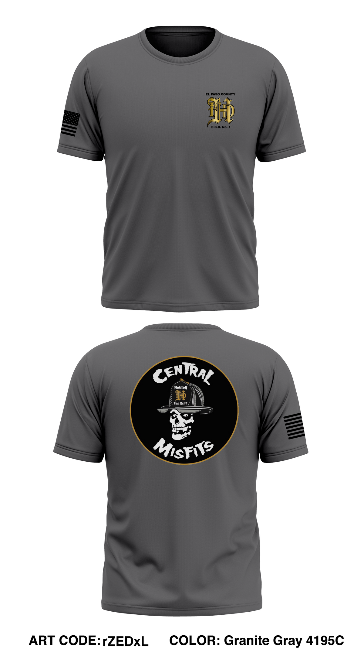 Central Misfits Store 1 Core Men's SS Performance Tee - rZEDxL