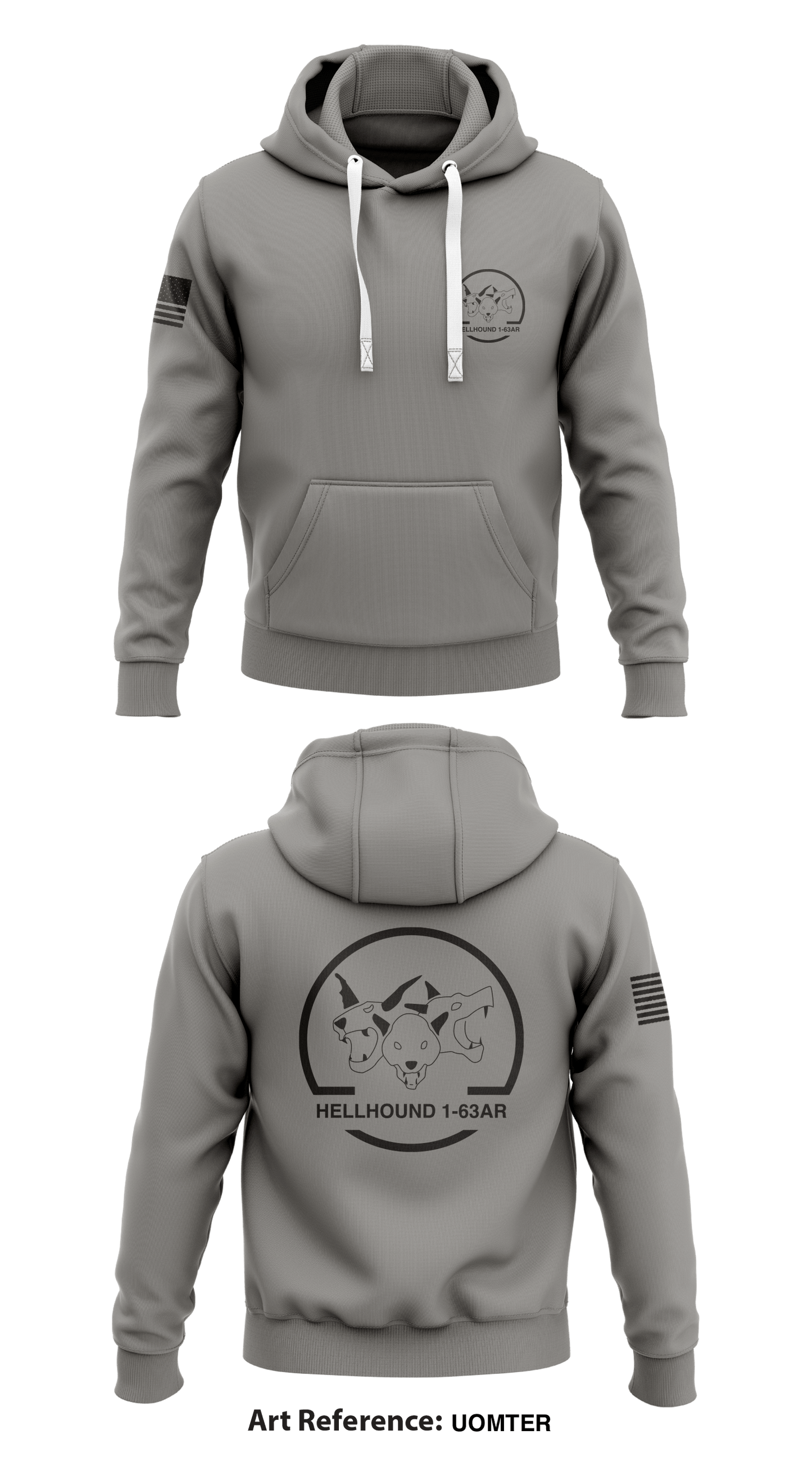1-63 Hellhounds Store 1 Core Men's Hooded Performance Sweatshirt - uoMTER