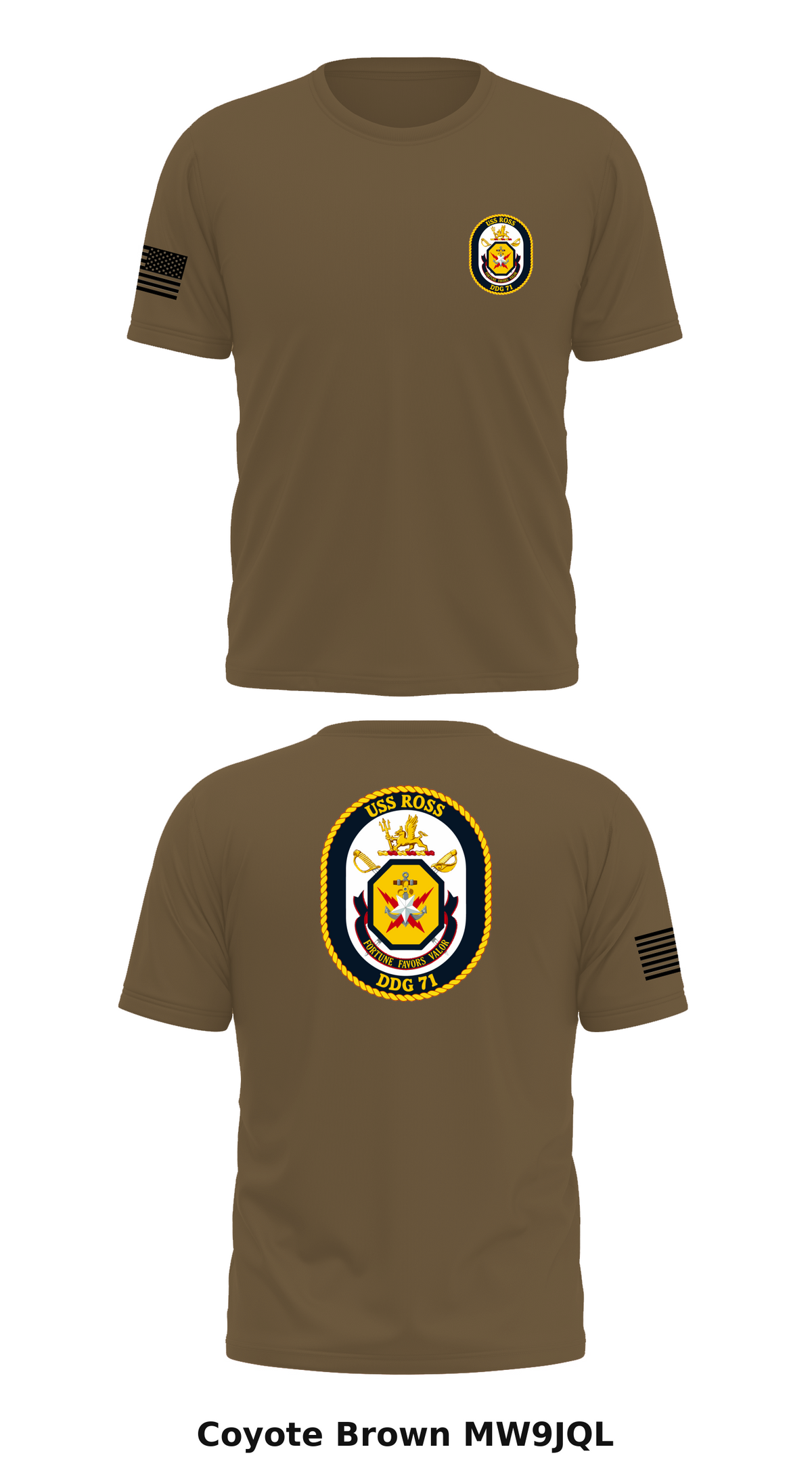 USS Ross DDG-71 flying squad Store 1 Core Men's SS Performance Tee - MW9JQL