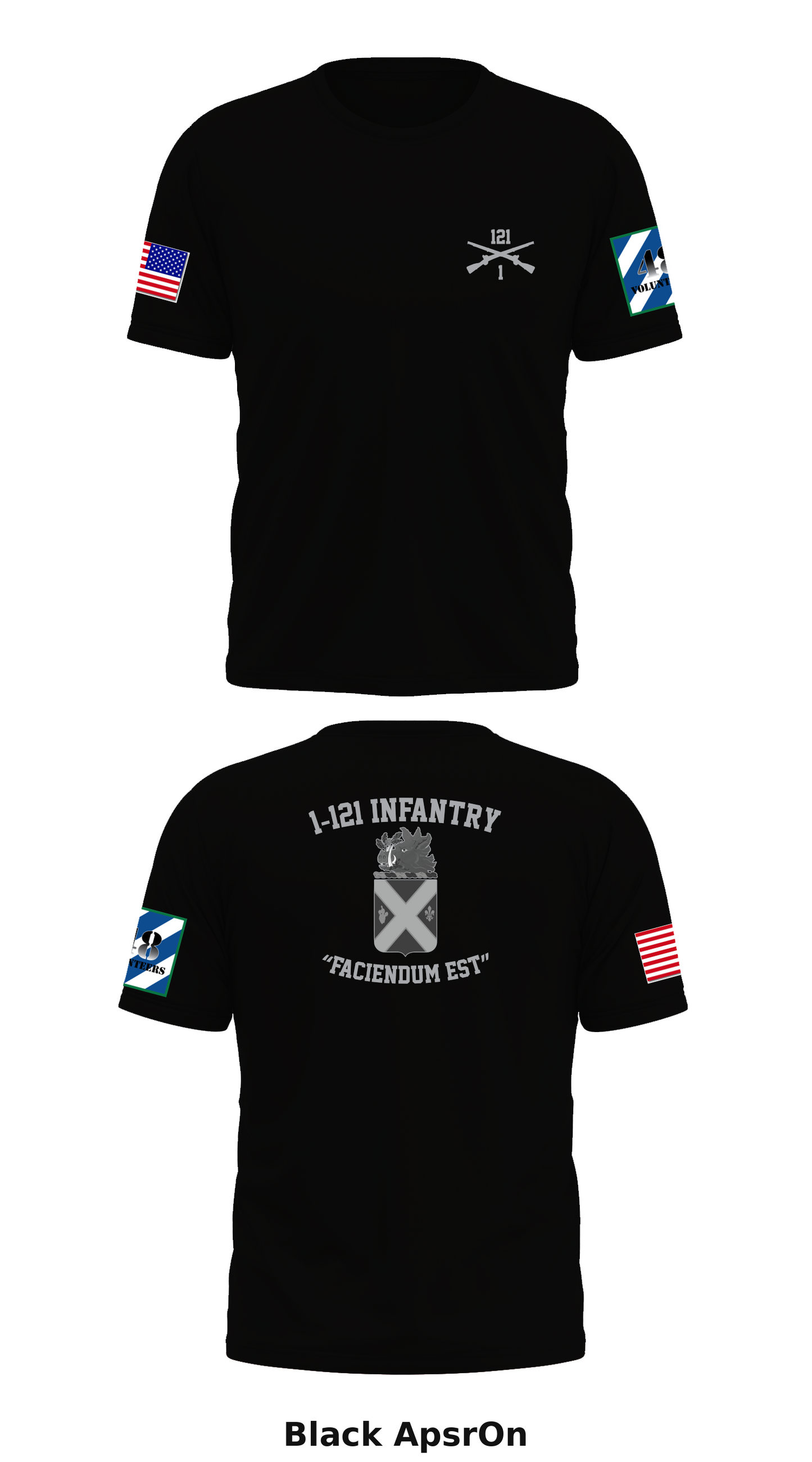 1-121st IN REGIMENT Store 1 Core Men's SS Performance Tee - ApsrOn