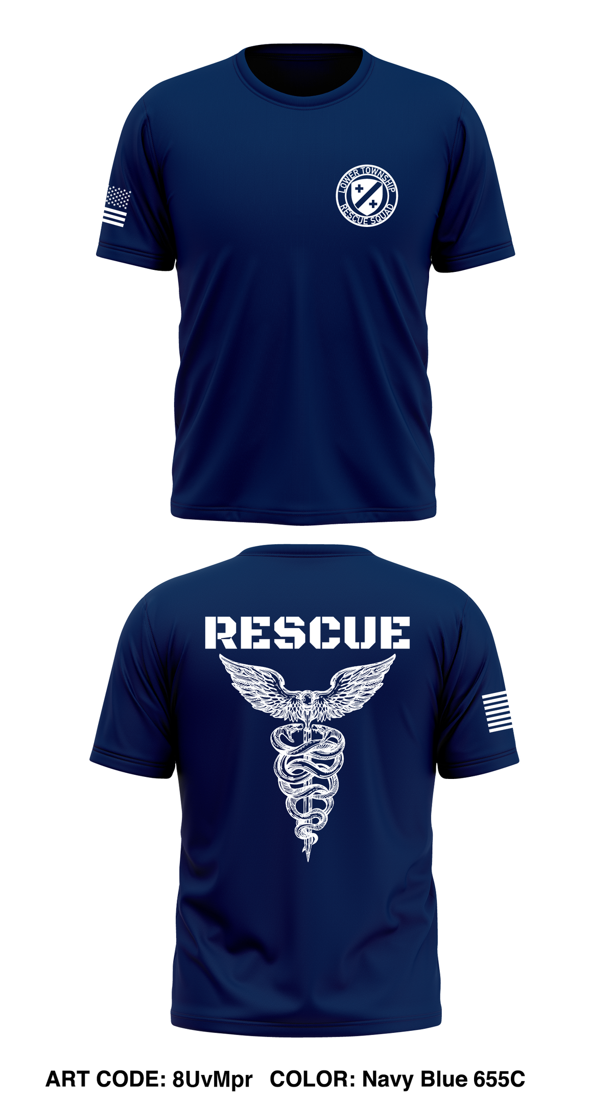 Lower Township Rescue Store 1 Core Men's SS Performance Tee - 8UvMpr