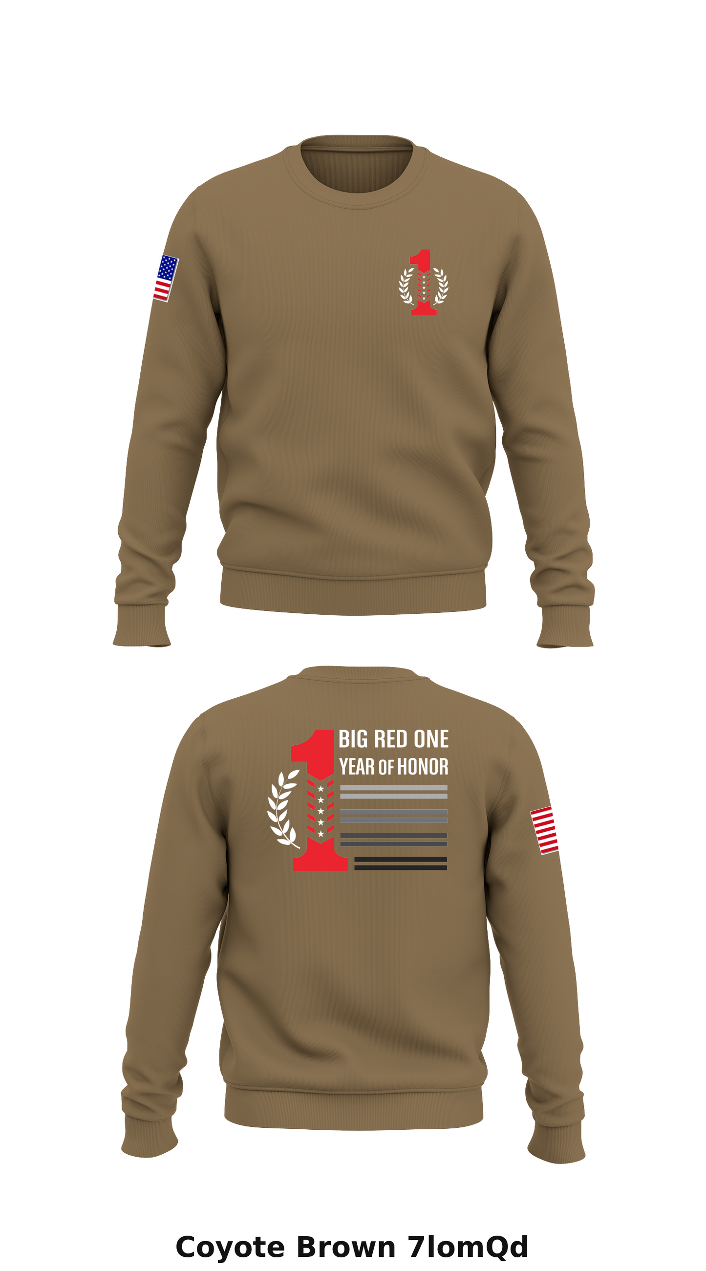 1st Infantry Division Store 1 Core Men's Crewneck Performance Sweatshirt - 7lomQd