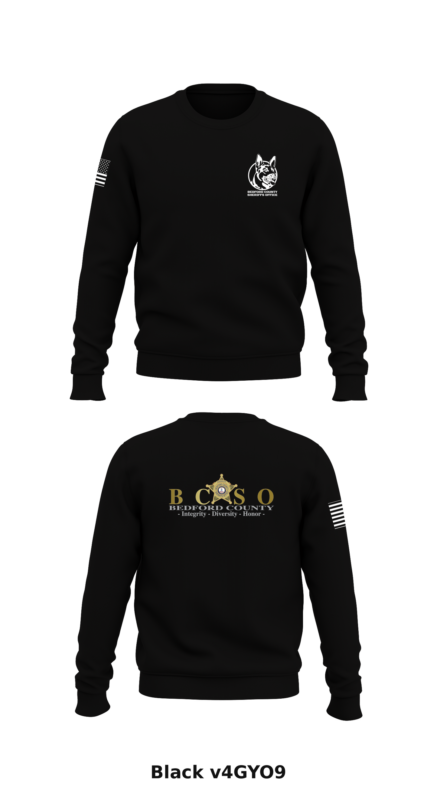 Bedford County Sheriffs Office Store 1 Core Men's Crewneck Performance Sweatshirt - v4GYO9