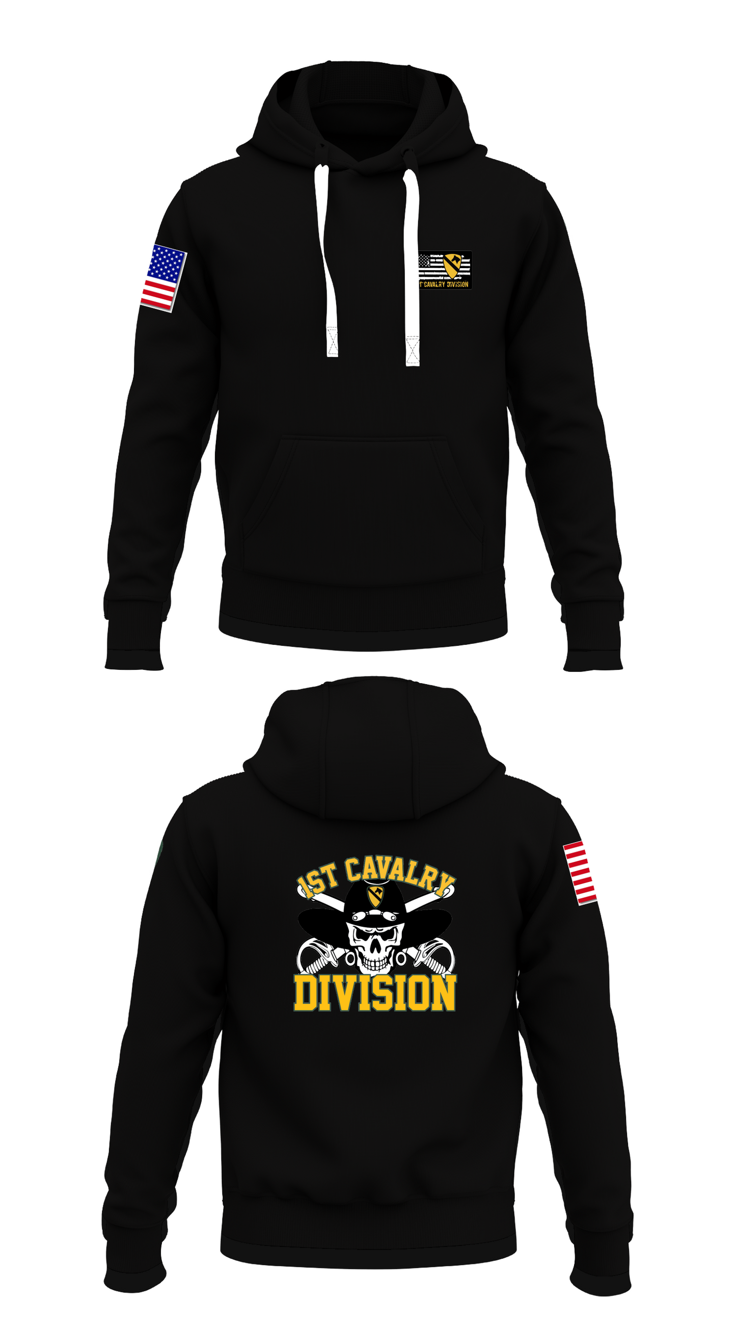 1 Cavalry Store 1 Core Men's Hooded Performance Sweatshirt - 32794587904