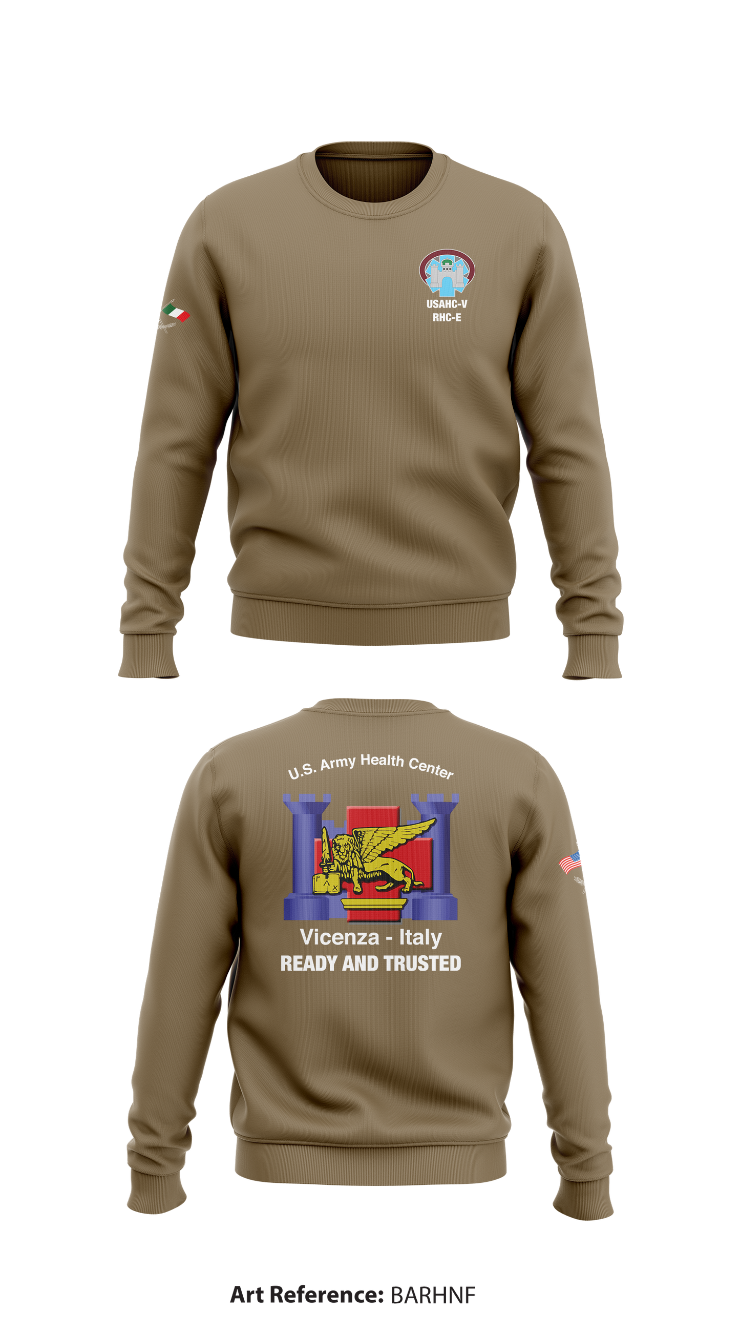 USAHC VICENZA Store 1 Core Men's Crewneck Performance Sweatshirt - BaRHnf