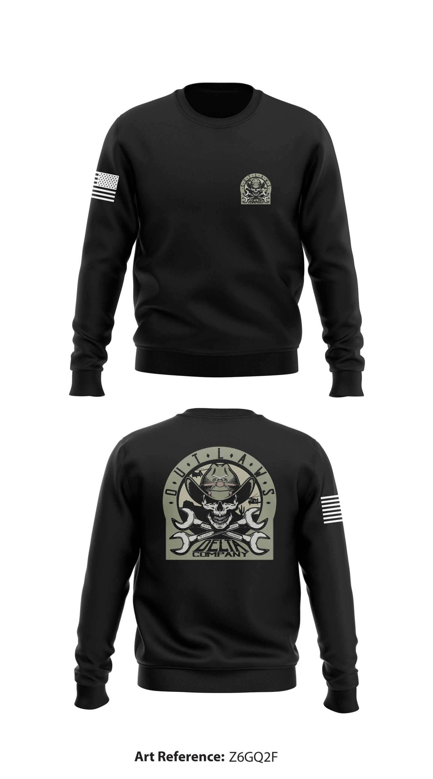 Delta company 2-227 AVN Store 1 Core Men's Crewneck Performance Sweatshirt - z6Gq2F