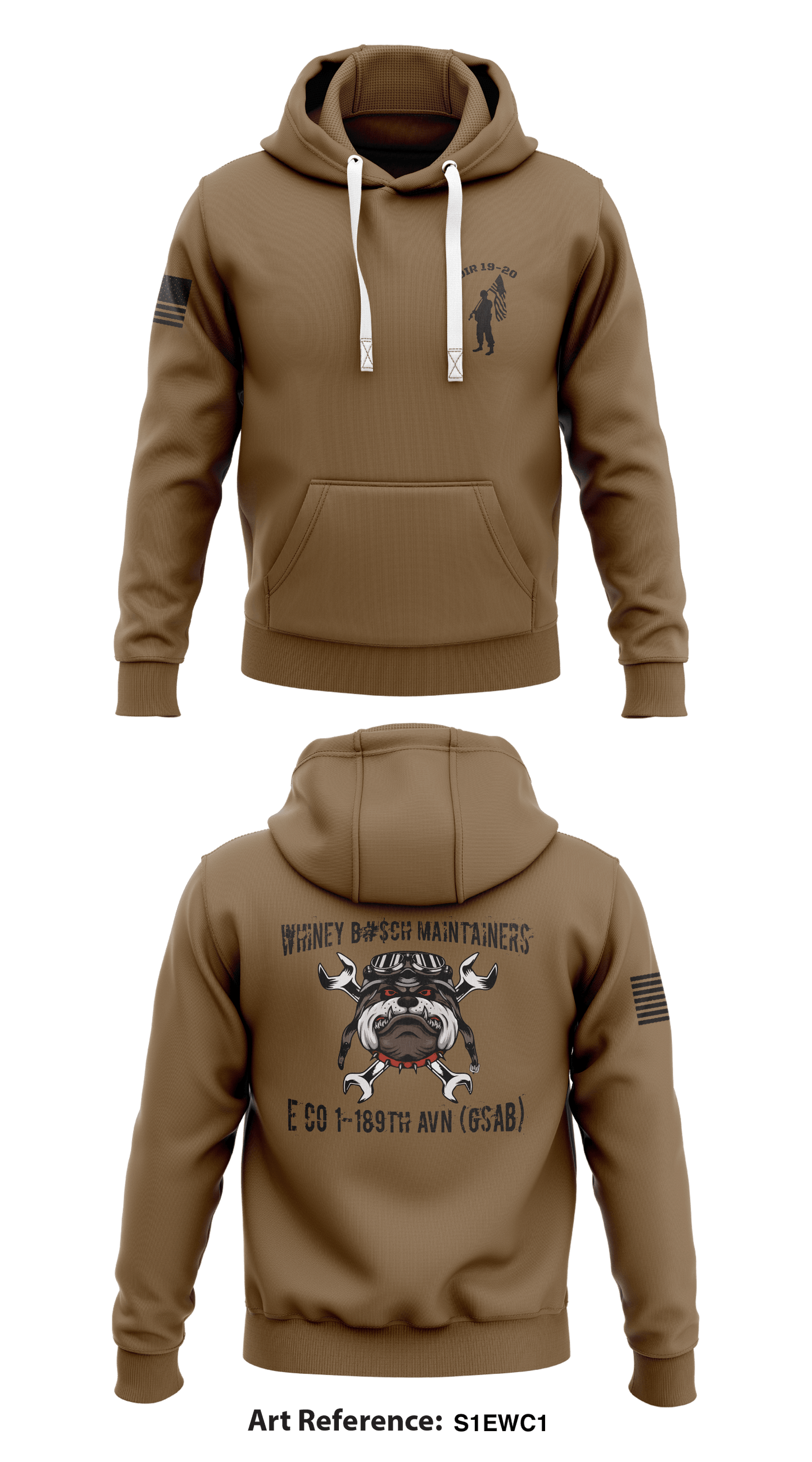E Co 1-189th ANN (GSAB) Store 1 Core Men's Hooded Performance Sweatshirt - S1ewc1