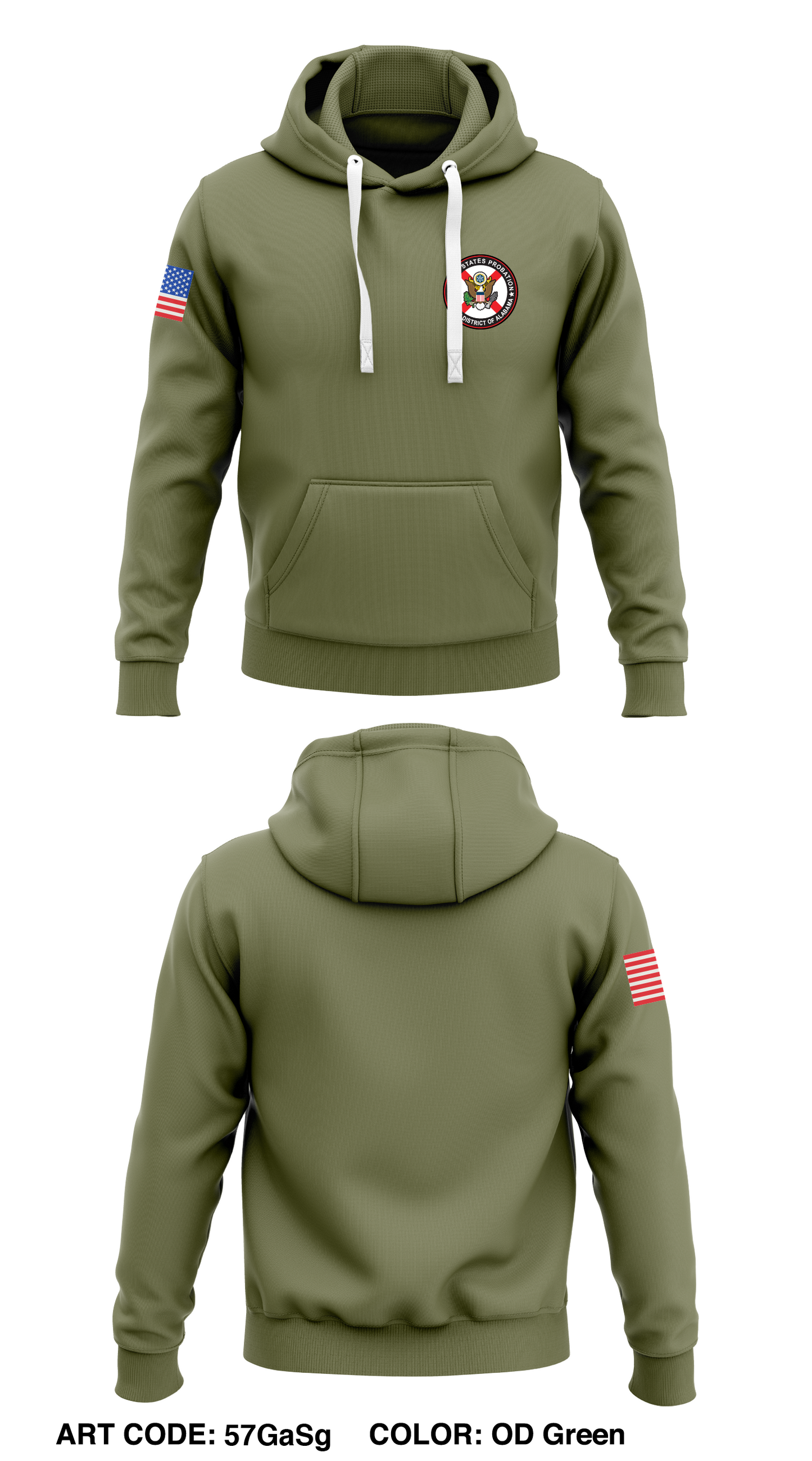 U.S. Probation Store 1 Core Men's Hooded Performance Sweatshirt - 57GaSg