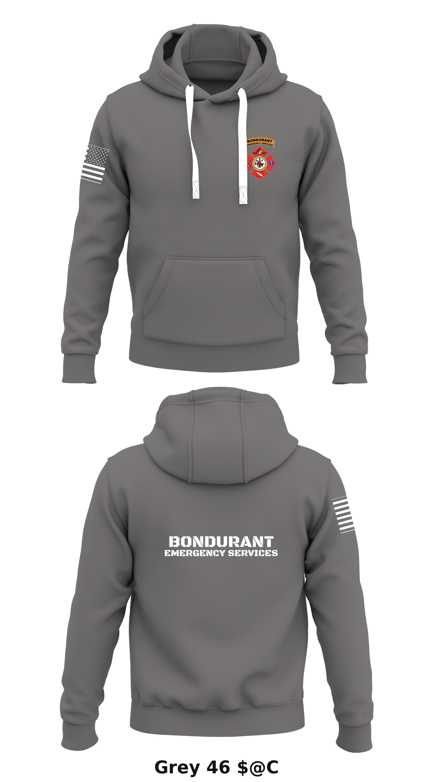 Bondurant Emergency Services Store 1 Core Men's Hooded Performance Sweatshirt - $@C