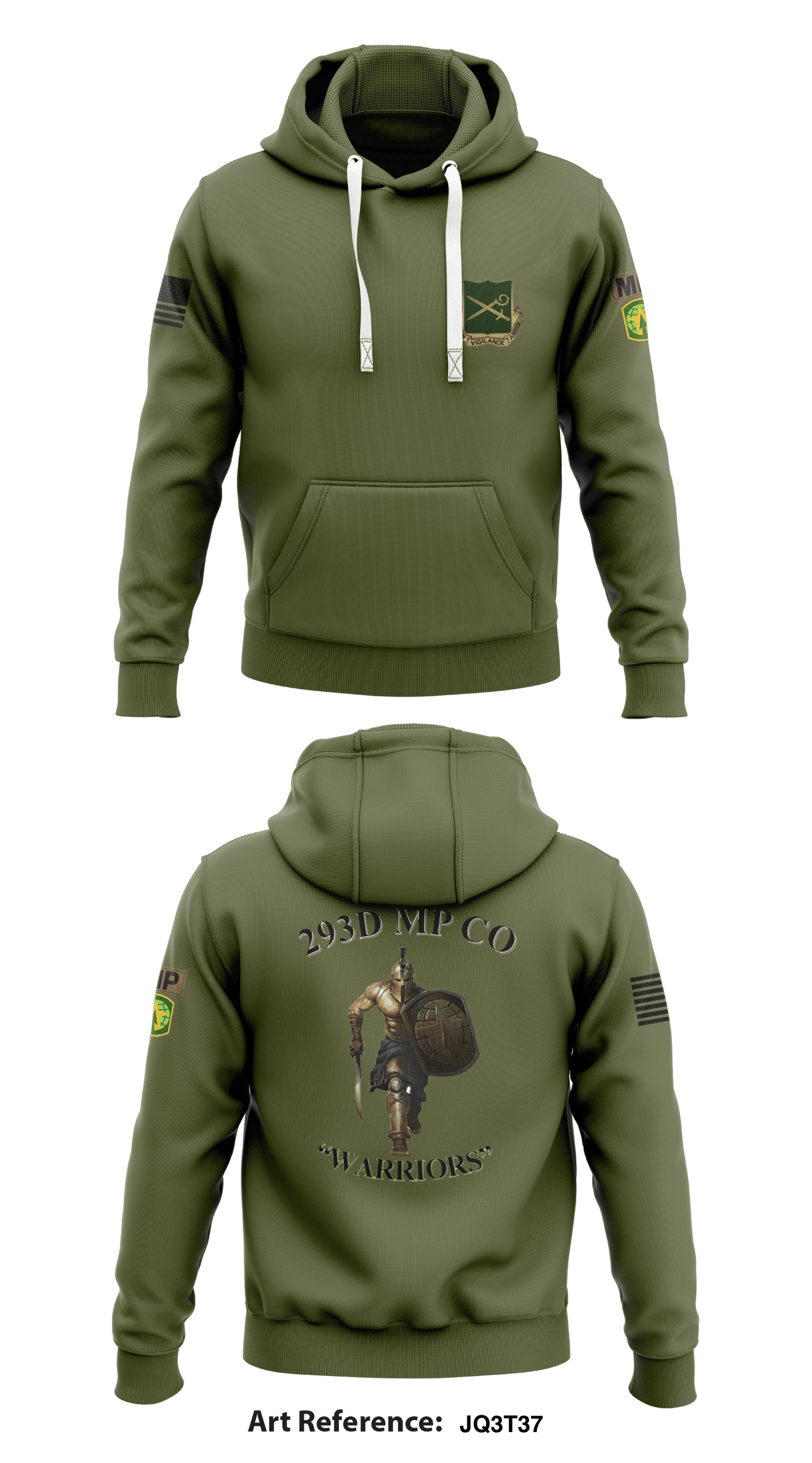 293D Military Store 1 Core Men's Hooded Performance Sweatshirt - jq3T37