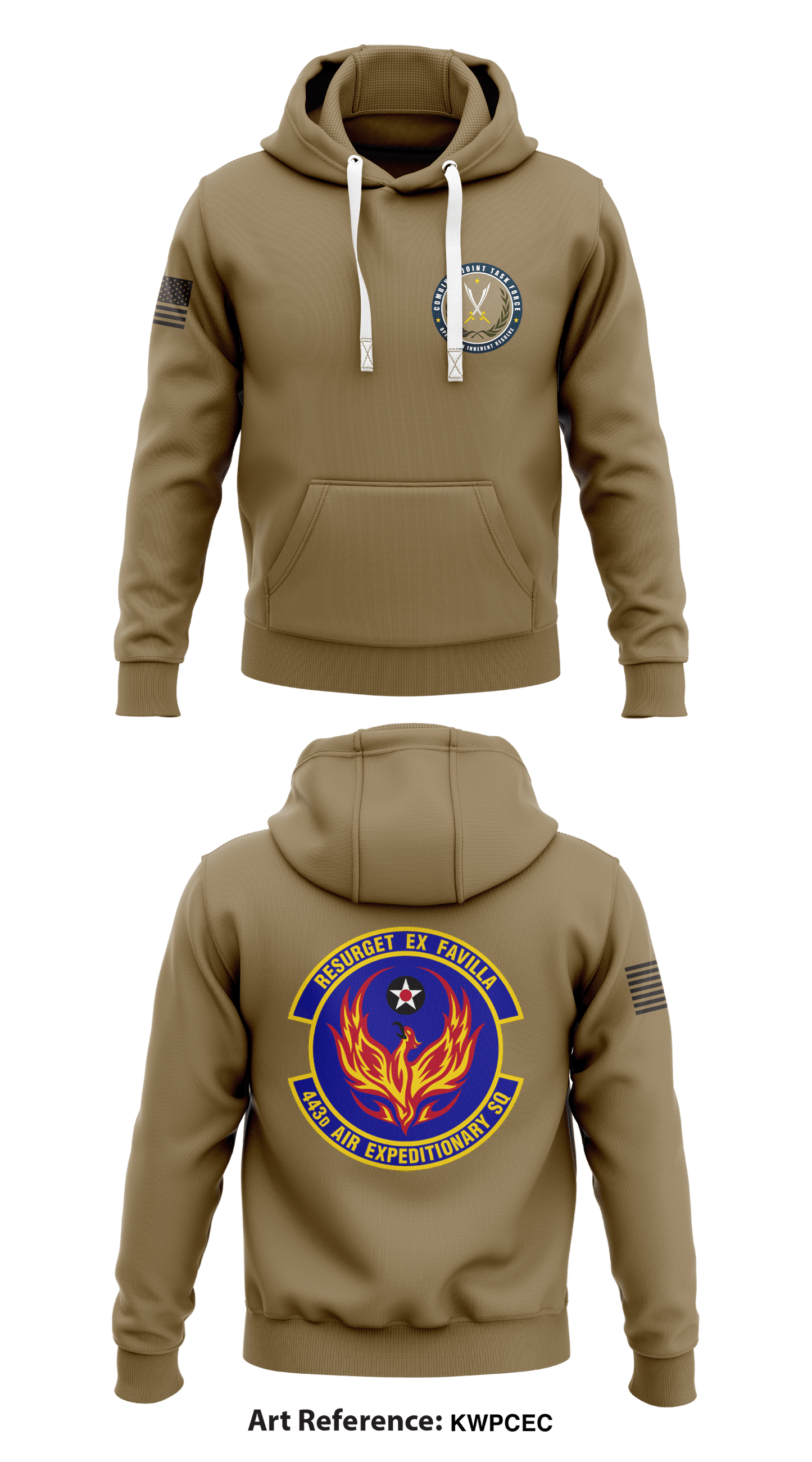 443D Air Expeditionary Sq Store 1 Core Men's Hooded Performance Sweatshirt - KWPCEC
