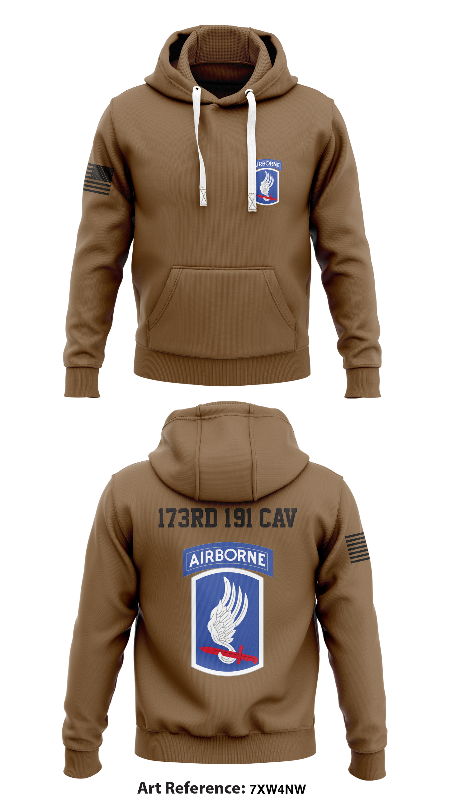 173rd 1-91 Cav Store 1 Core Men's Hooded Performance Sweatshirt - 7Xw4nW