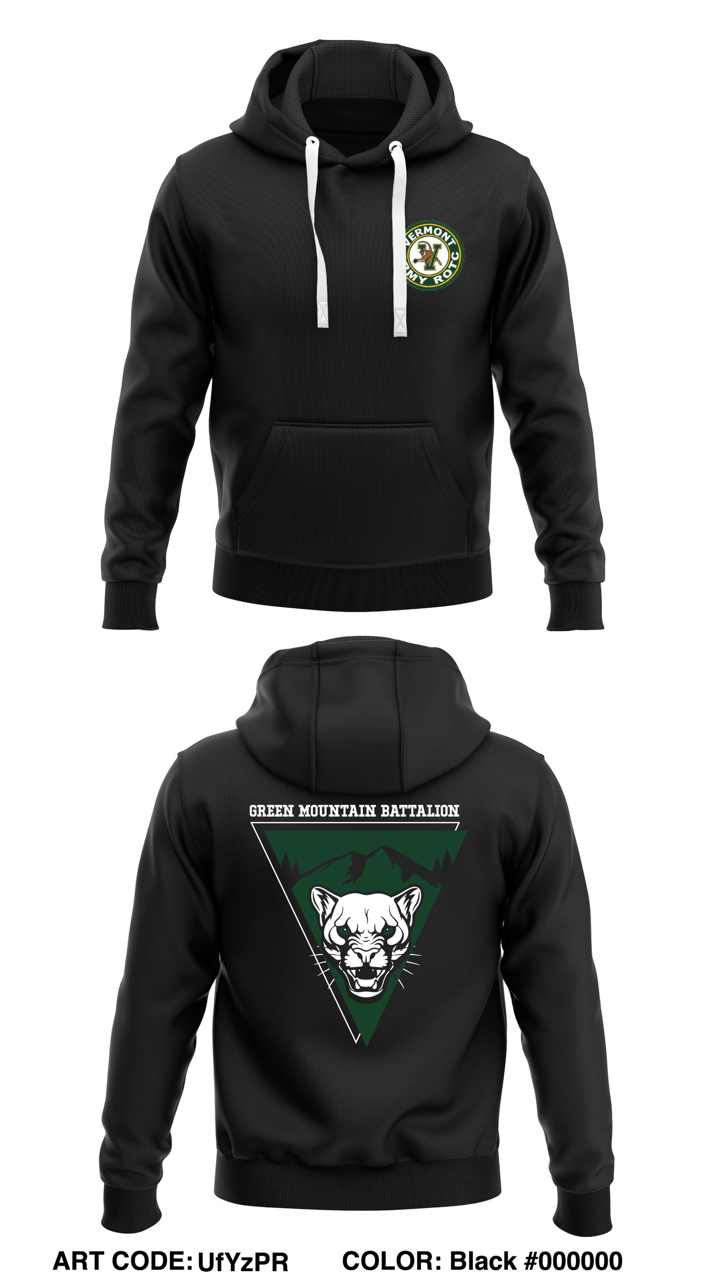 Green Mountain Battalion, 2 BDE, USACC Store 1 Core Men's Hooded Performance Sweatshirt - UfYzPR