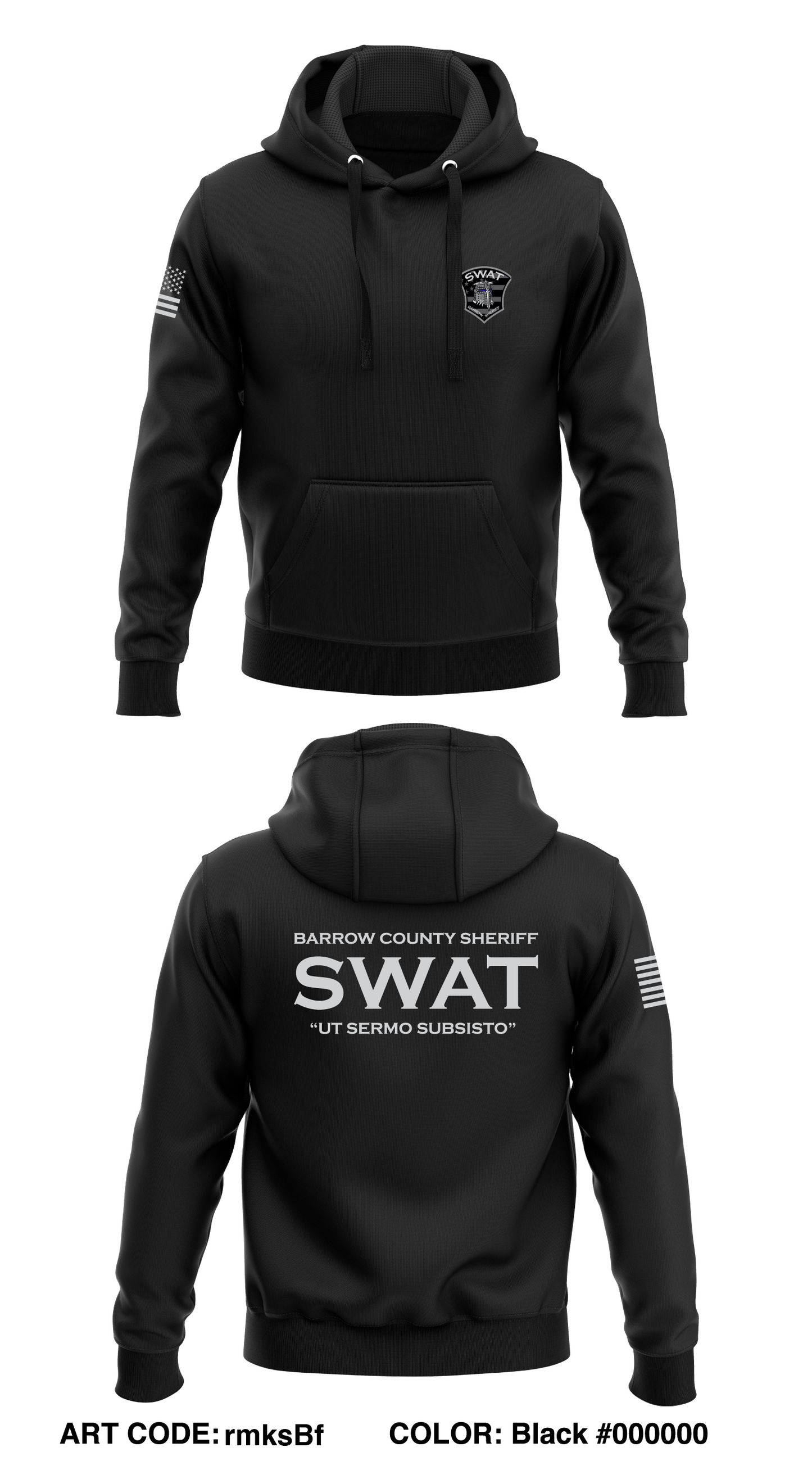 Barrow County Sheriff SWAT Store 1 Core Men's Hooded Performance Sweatshirt - rmksBf