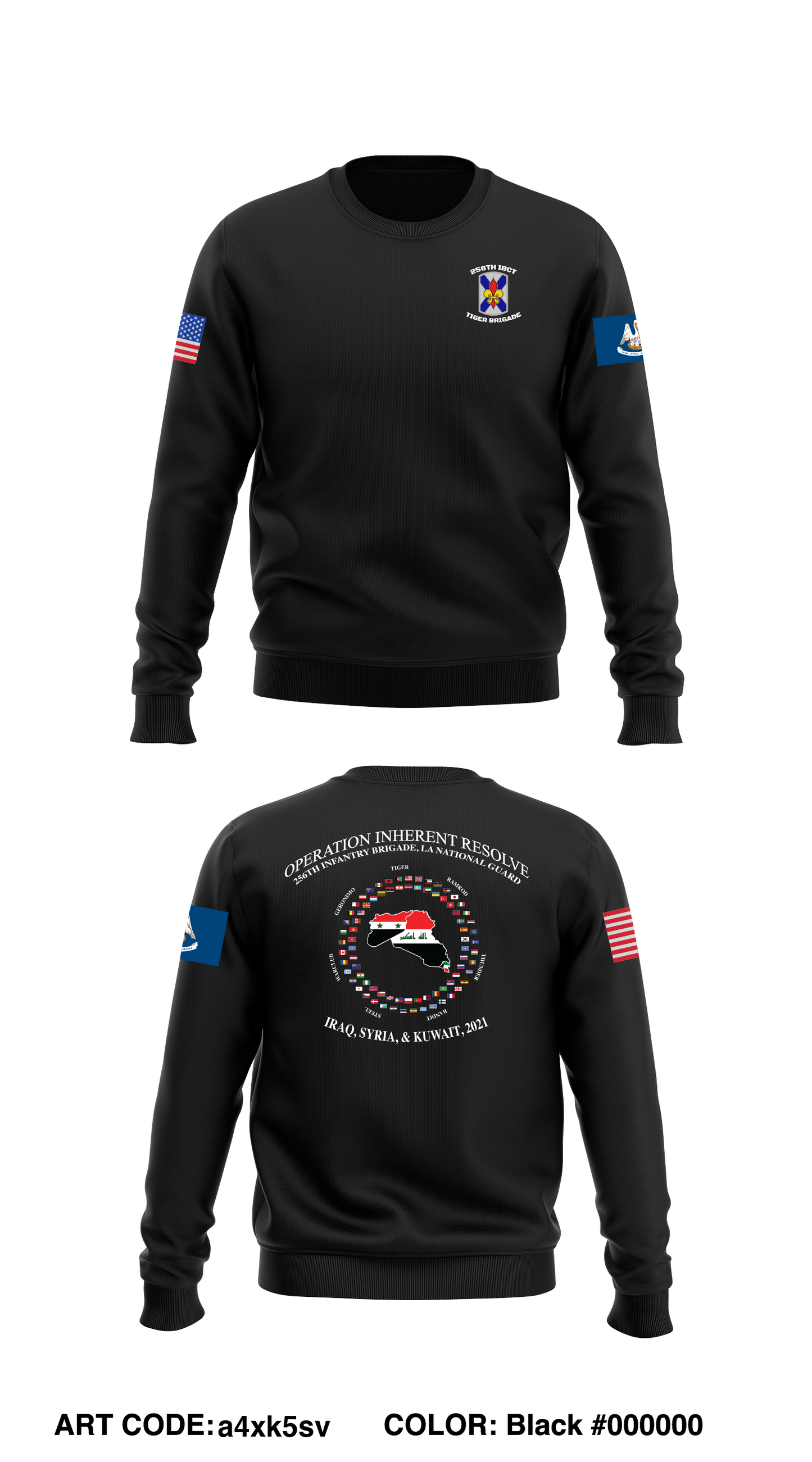 LANG 256th IBCT Store 1 Core Men's Crewneck Performance Sweatshirt - a4xk5s